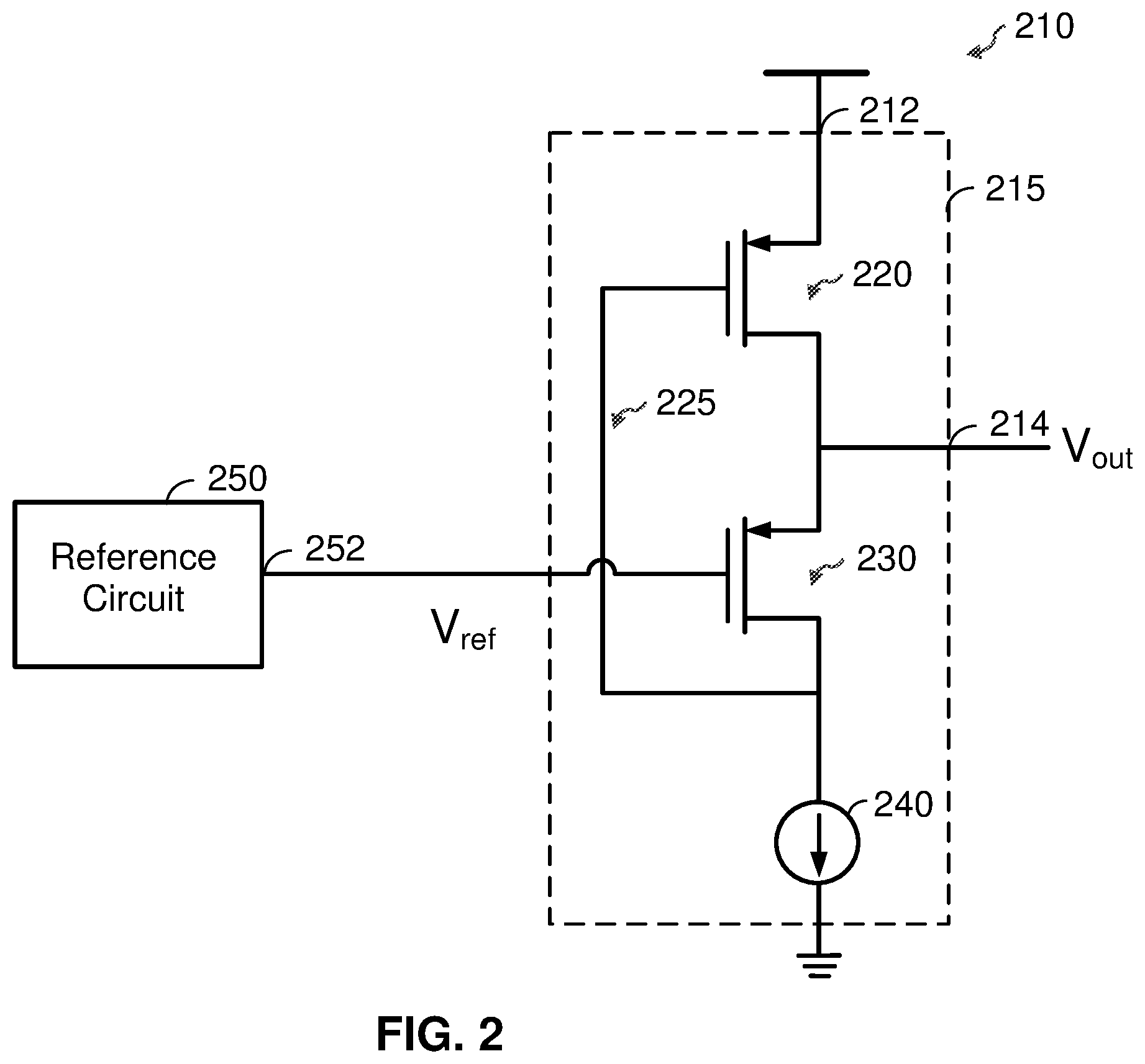 Patent US12613545 Figure 2 – Low-profile power supply regulator utilizing flipped voltage follower