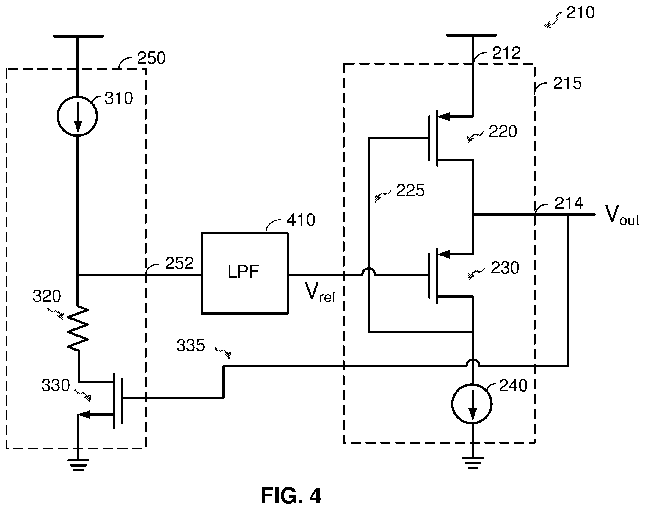 Patent US12613545 Figure 4 – Low-profile power supply regulator utilizing flipped voltage follower
