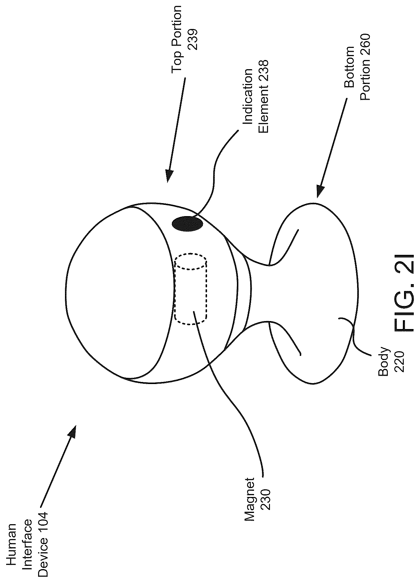 Patent US12613546 Figure 9 – Mobile passive joystick with magnet sensing
