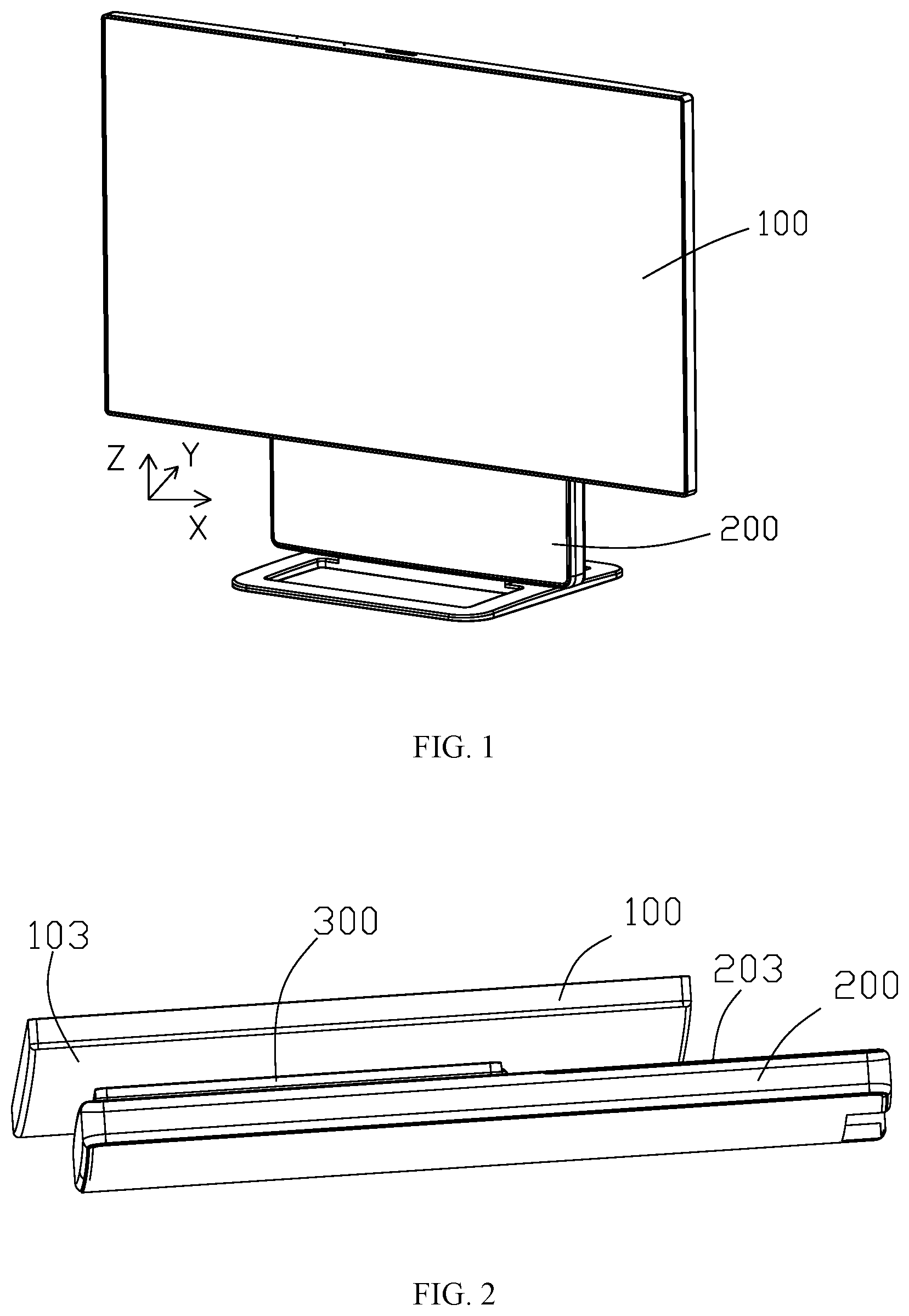 Patent US12613547 Figure 1 – Electronic apparatus with slide-and-rotate hinge having height-actuated lock