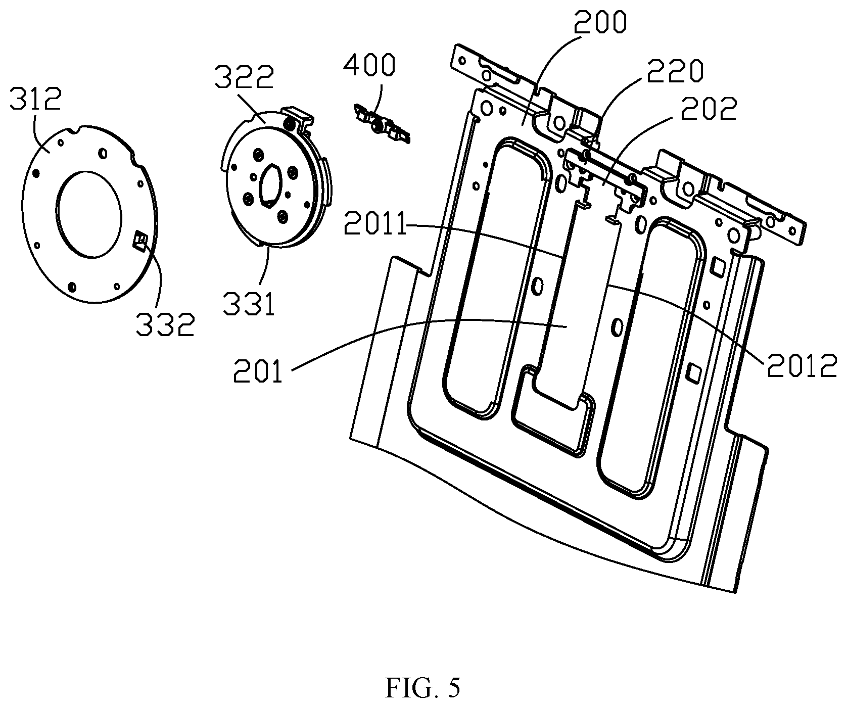 Patent US12613547 Figure 4 – Electronic apparatus with slide-and-rotate hinge having height-actuated lock