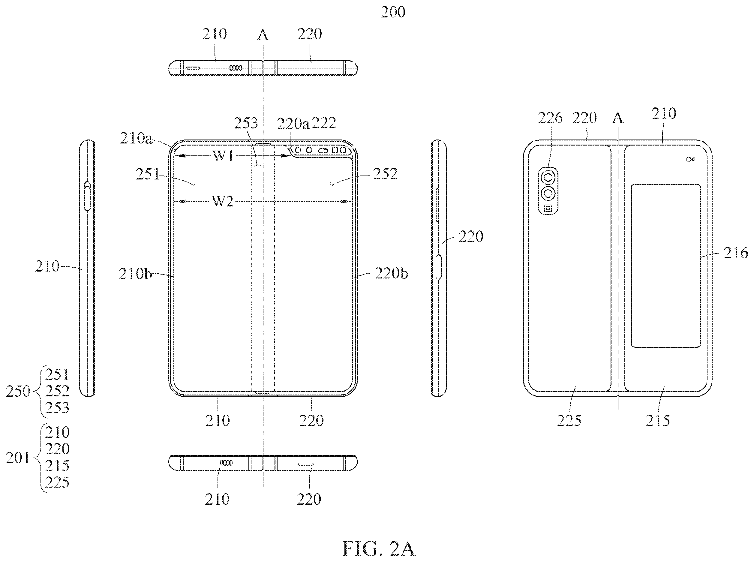 Patent US12613549 Figure 2 – Hinge assembly and electronic device including the same