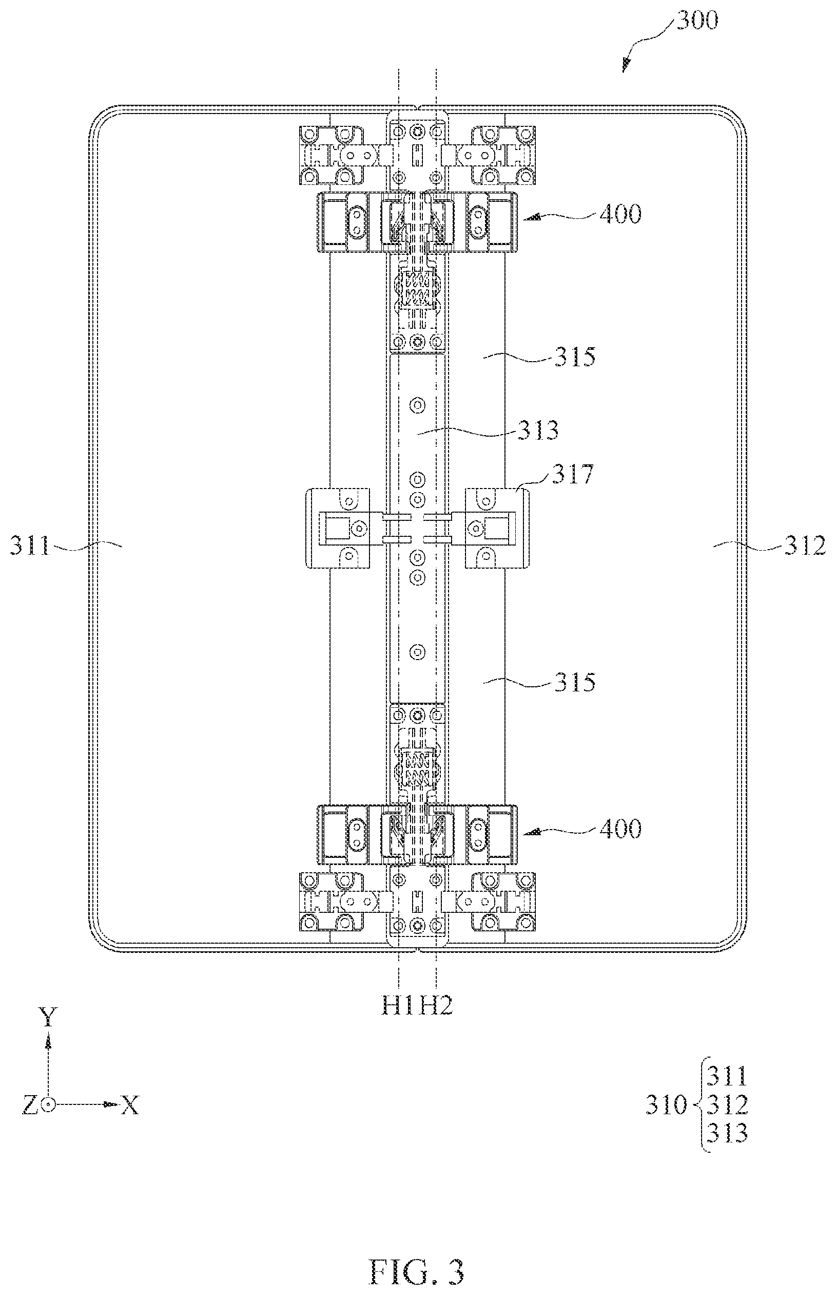 Patent US12613549 Figure 5 – Hinge assembly and electronic device including the same