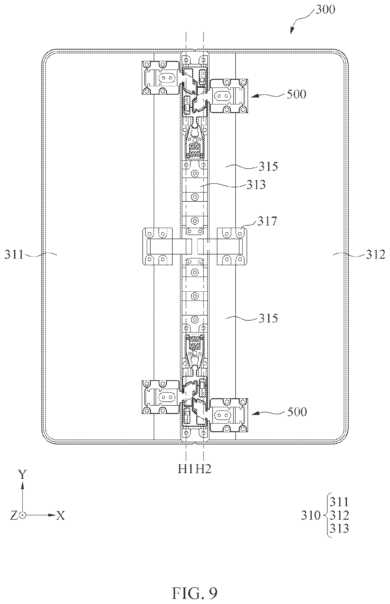 Patent US12613549 Figure 18 – Hinge assembly and electronic device including the same