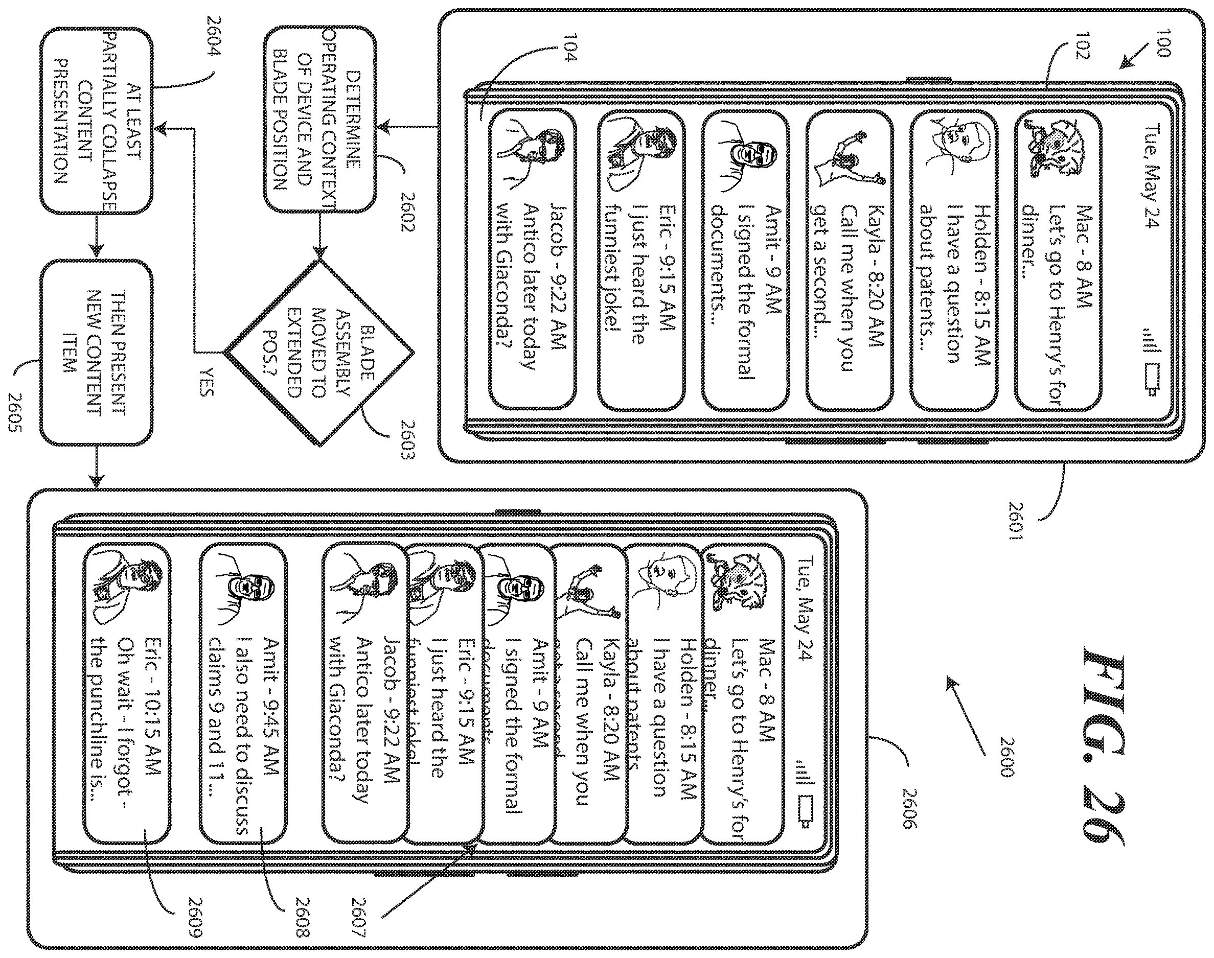 Patent US12613550 Figure 16 – Electronic devices with translating flexible displays and corresponding methods for managing display position as a function of content presentation