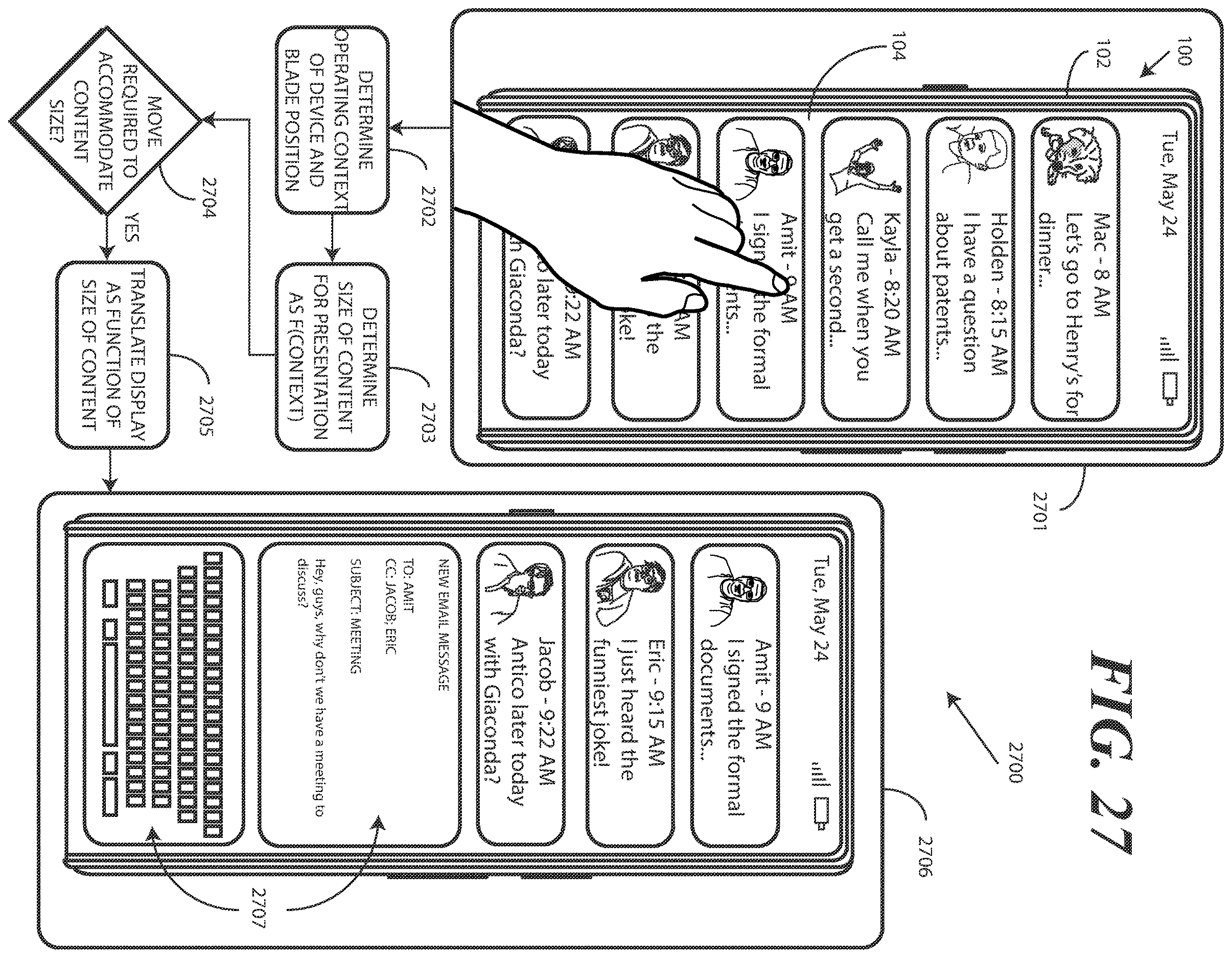 Patent US12613550 Figure 17 – Electronic devices with translating flexible displays and corresponding methods for managing display position as a function of content presentation