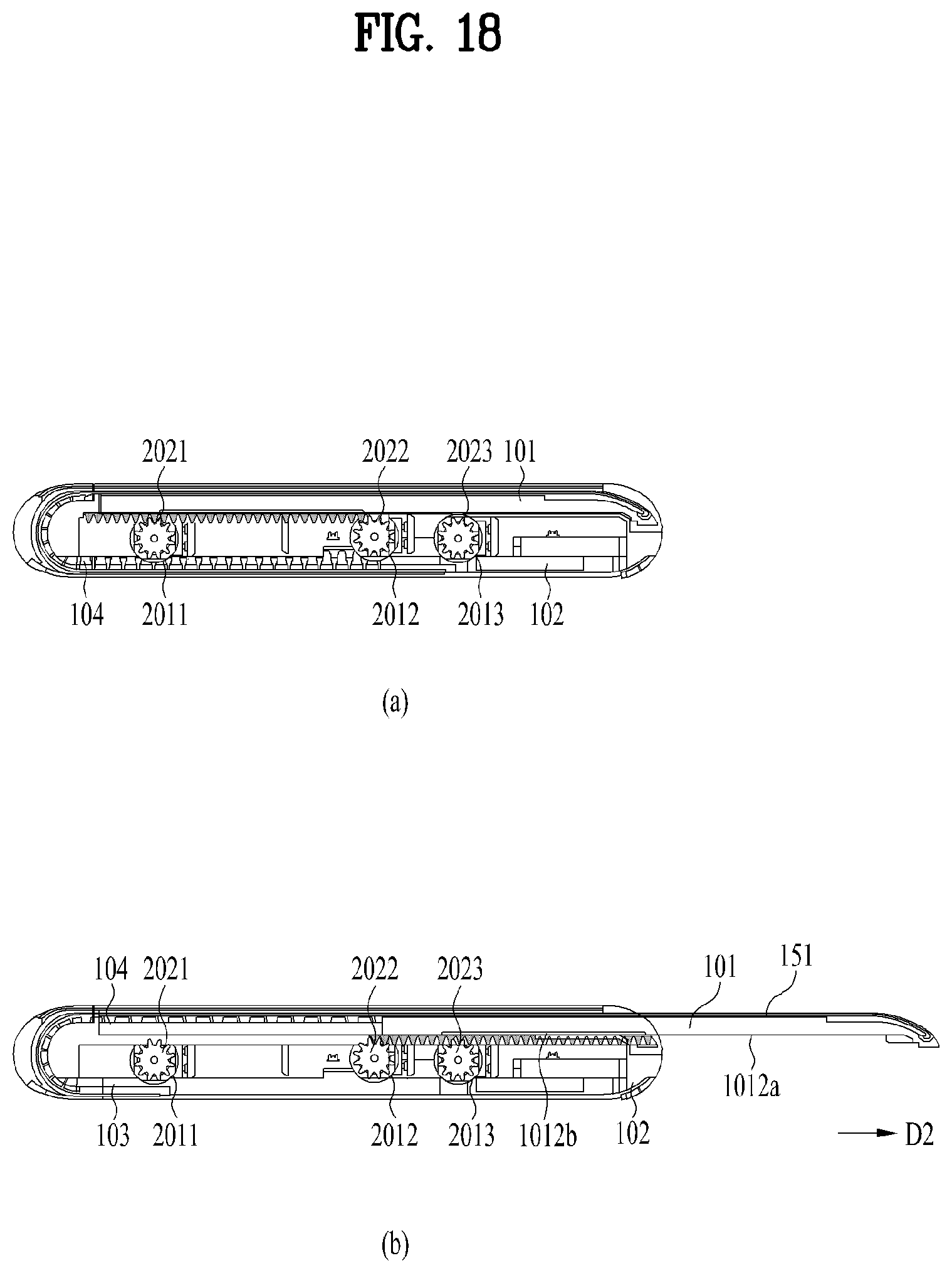 Patent US12613554 Figure 18 – Extendable mobile terminal having flexible display unit