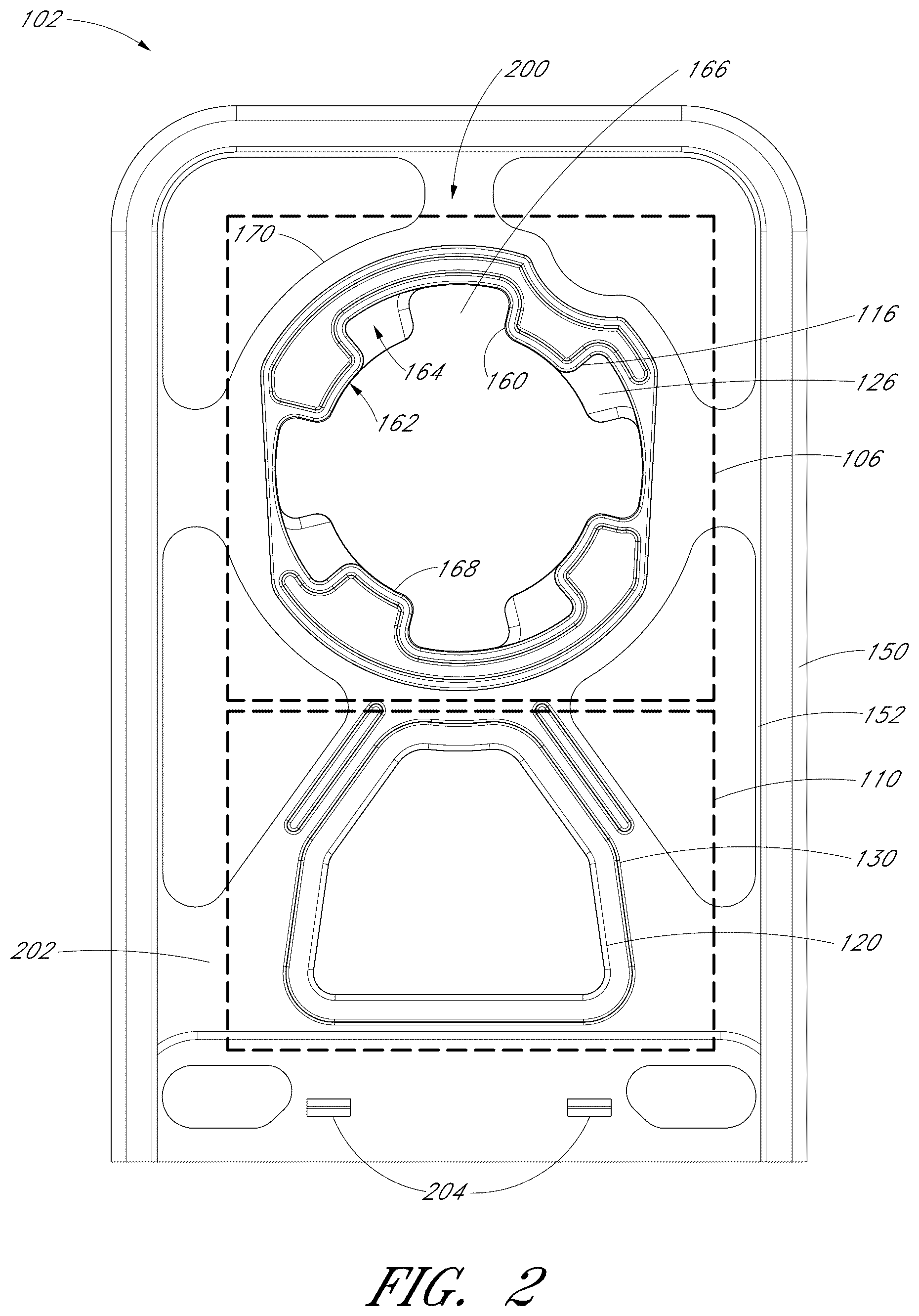 Patent US12613557 Figure 2 – Case and mount system for handheld electronic device