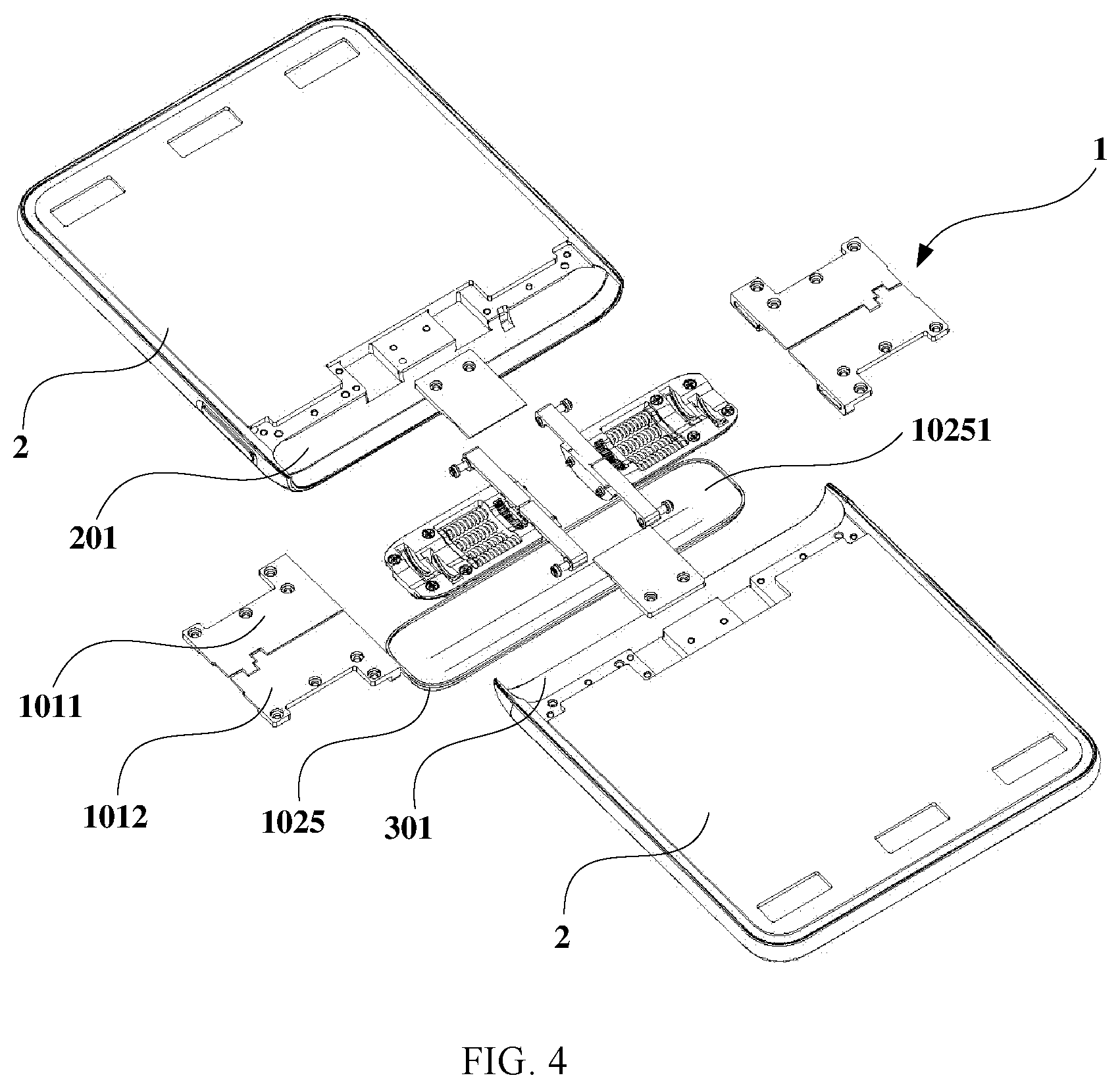 Patent US12613561 Figure 4 – Rotating shaft mechanism and electronic device