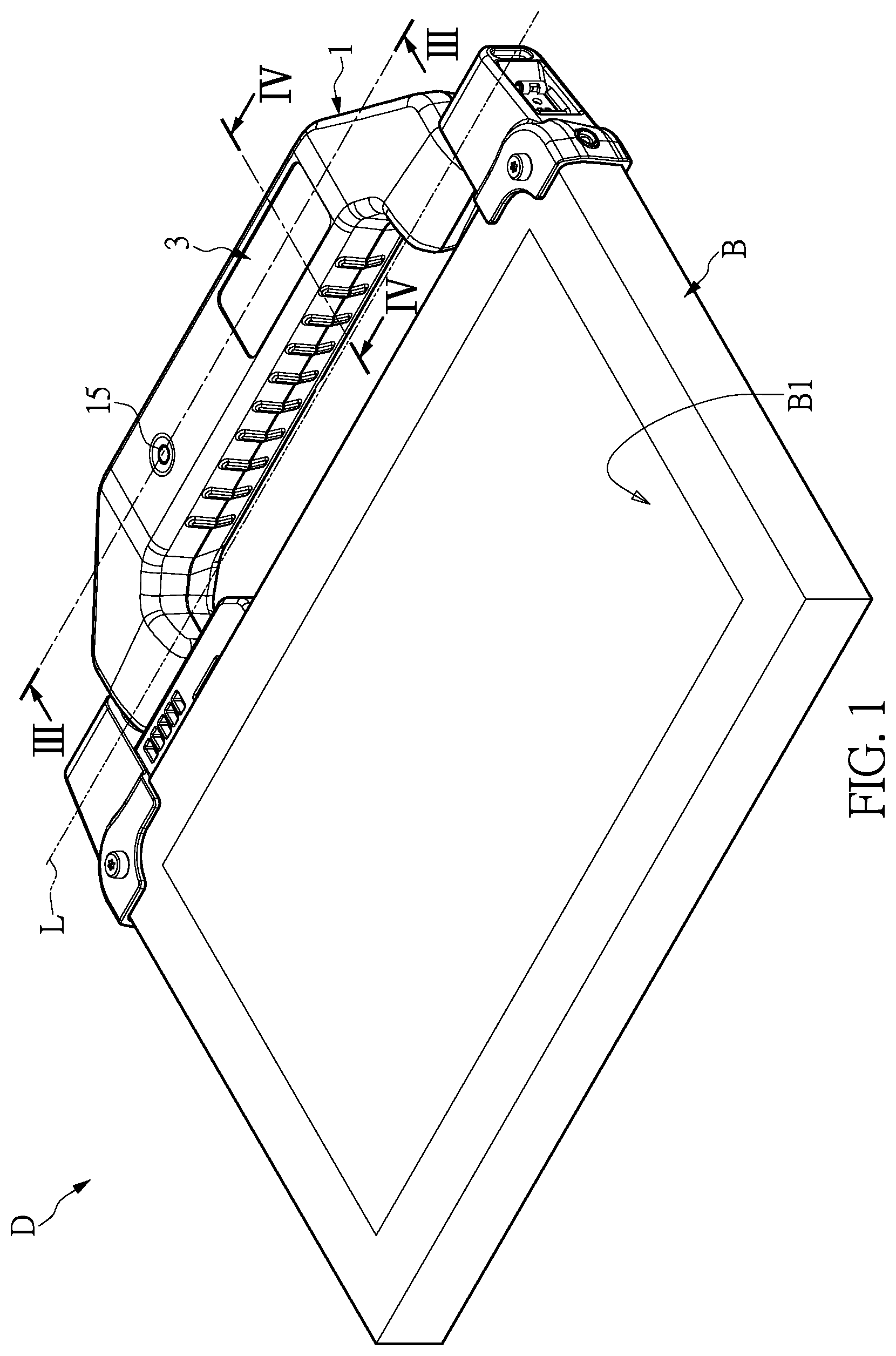 Patent US12613562 Figure 1 – Portable electronic device