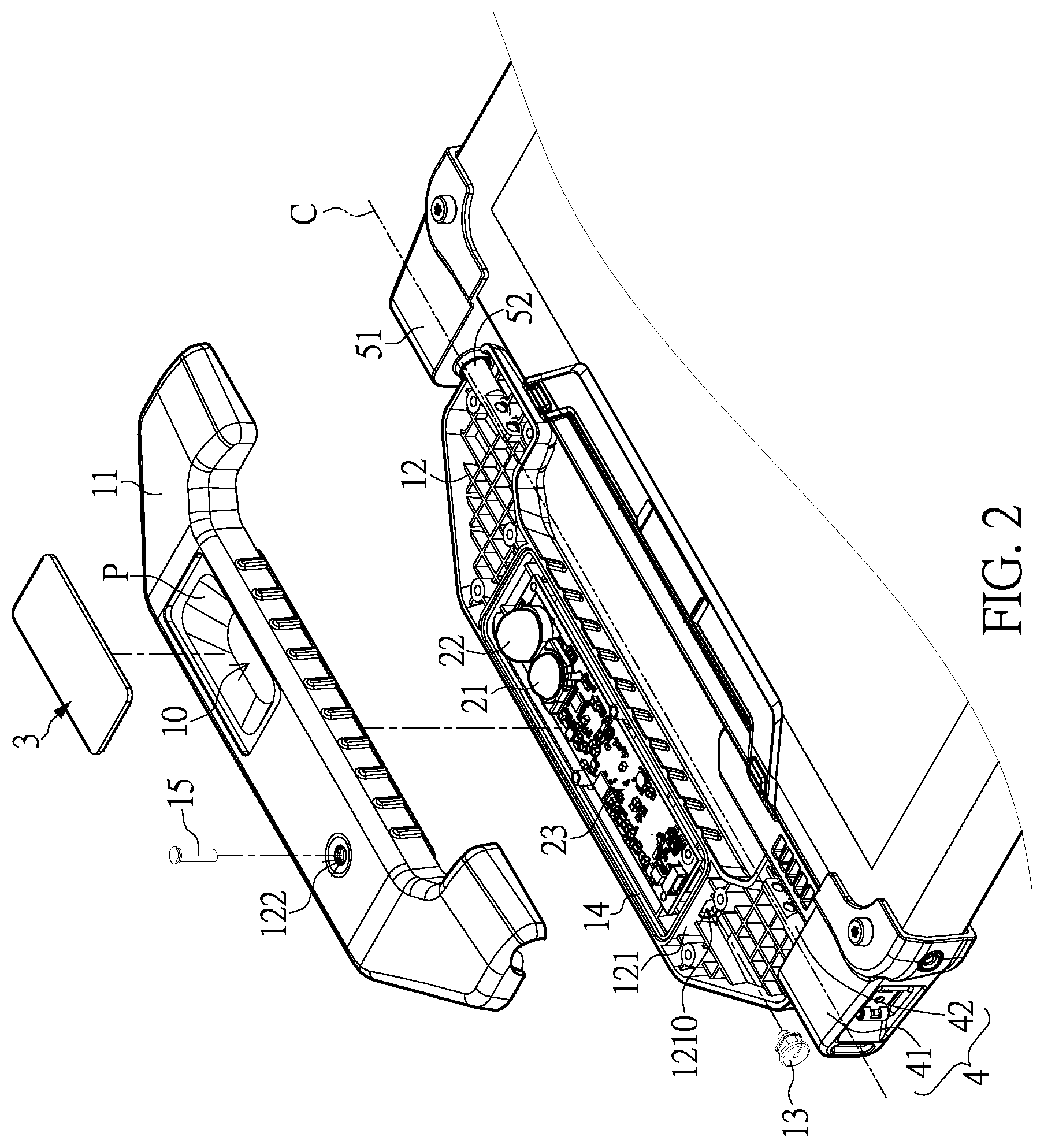 Patent US12613562 Figure 2 – Portable electronic device