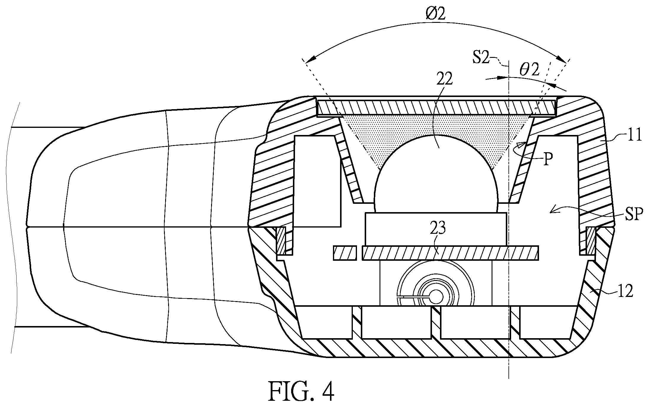 Patent US12613562 Figure 4 – Portable electronic device