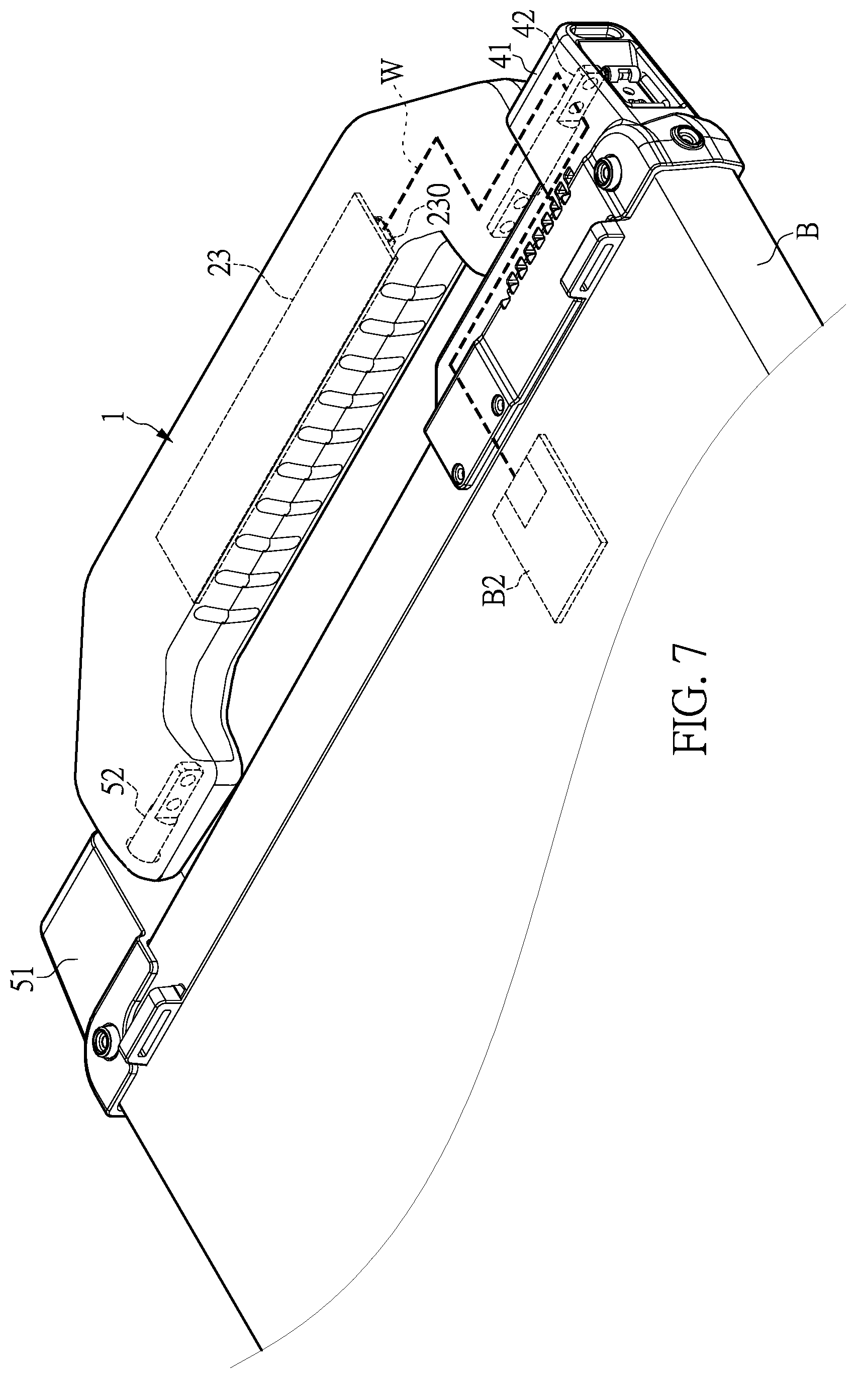 Patent US12613562 Figure 7 – Portable electronic device