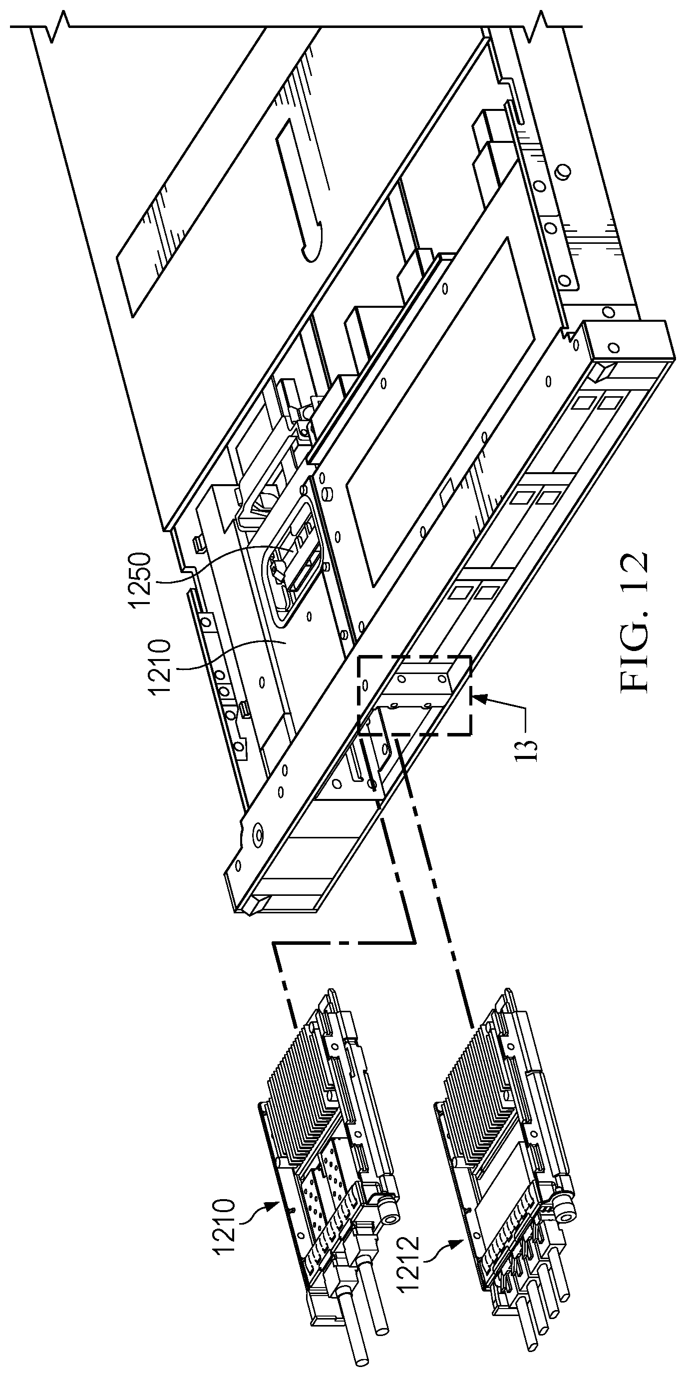 Patent US12613563 Figure 17 – Server system open compute project mounting system