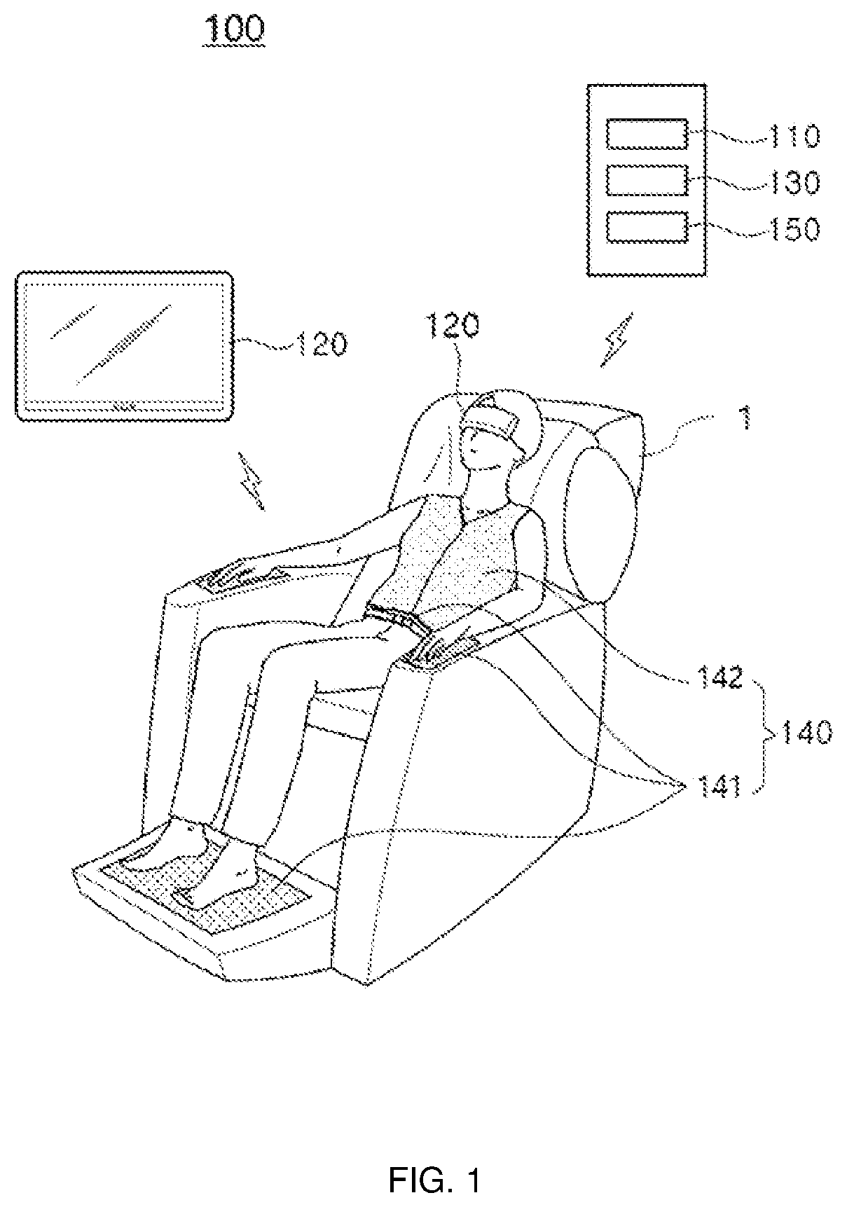 Patent US12613569 Figure 1 – System and method for providing virtual reality contents for relaxation training to stabilize psychological state of user