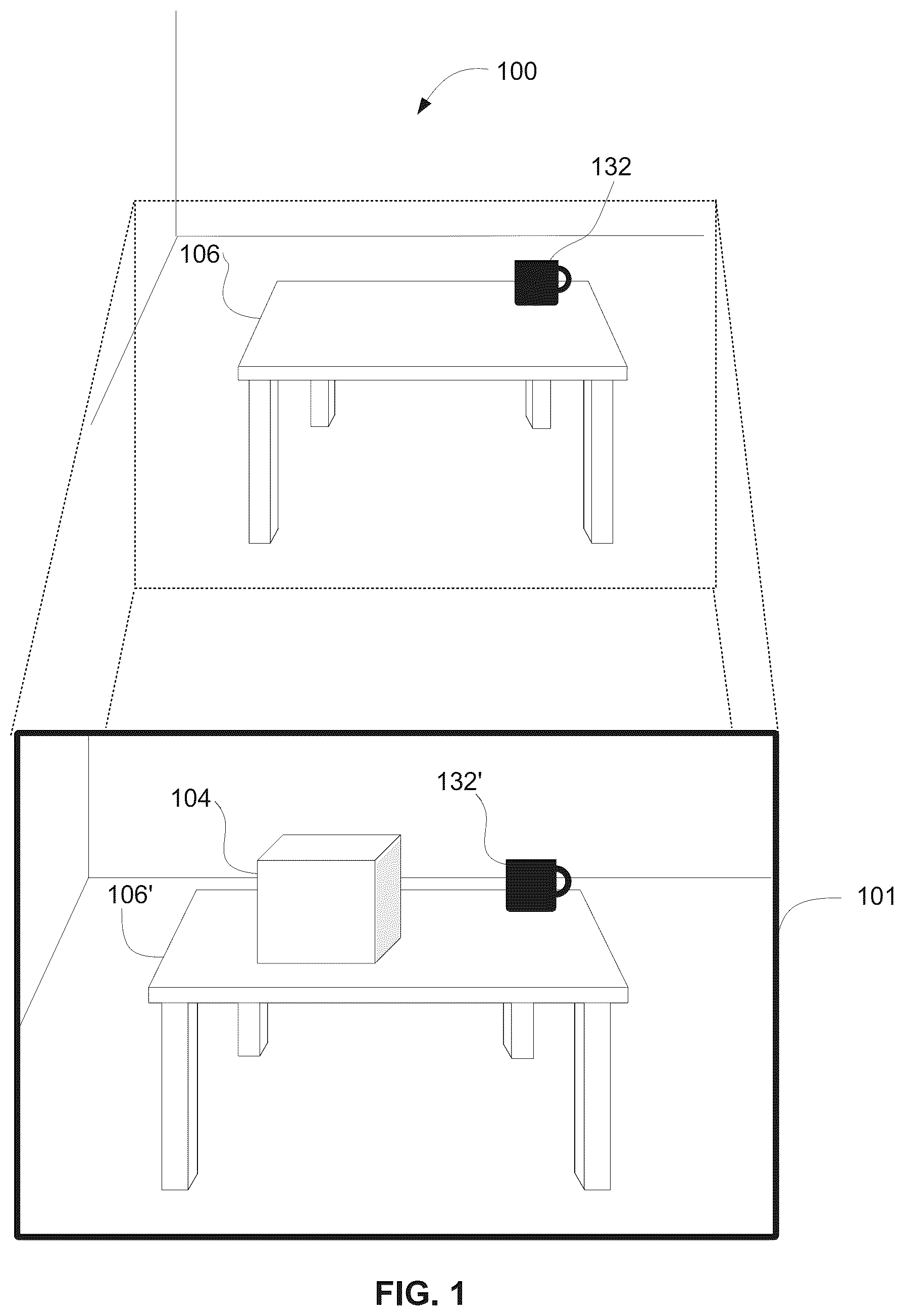 Patent US12613575 Figure 1 – Systems and methods of transitioning display of a three-dimensional object based on tilt
