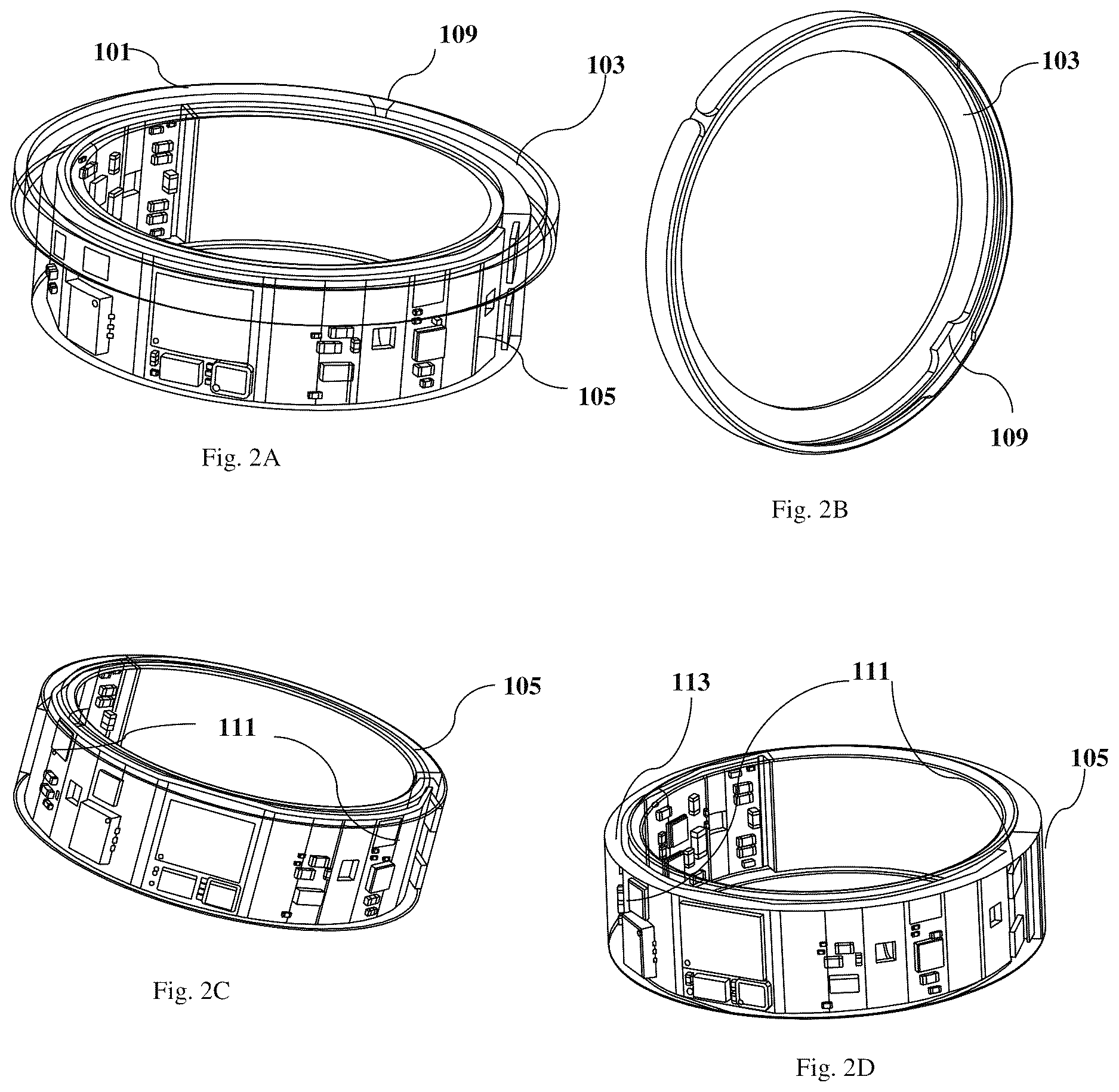 Patent US12613577 Figure 2 – Wearable ring device with rotating interface for performing communication operation