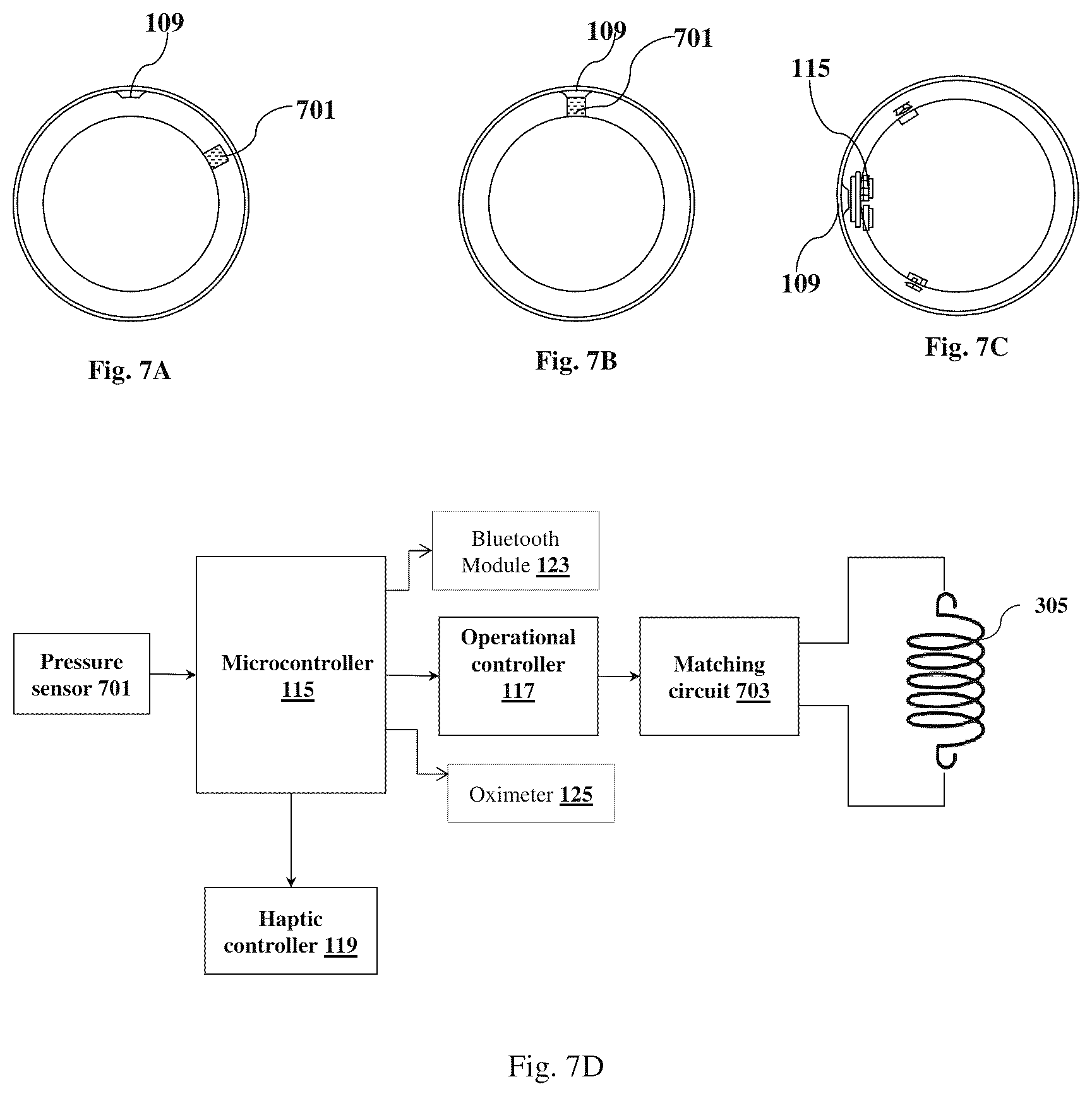 Patent US12613577 Figure 8 – Wearable ring device with rotating interface for performing communication operation