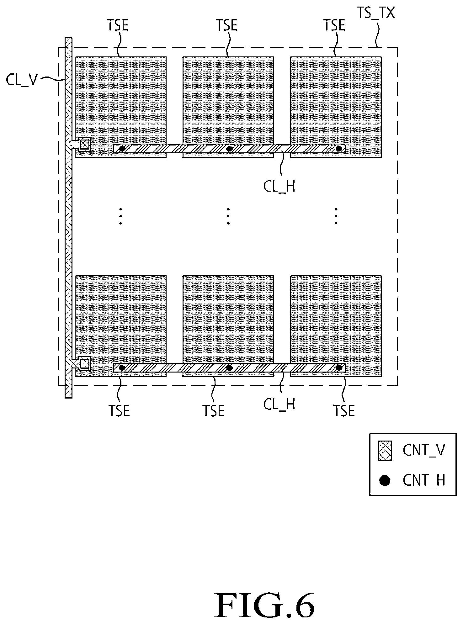 Patent US12613592 Figure 6 – Light emitting diode display device with built-in touch sensor