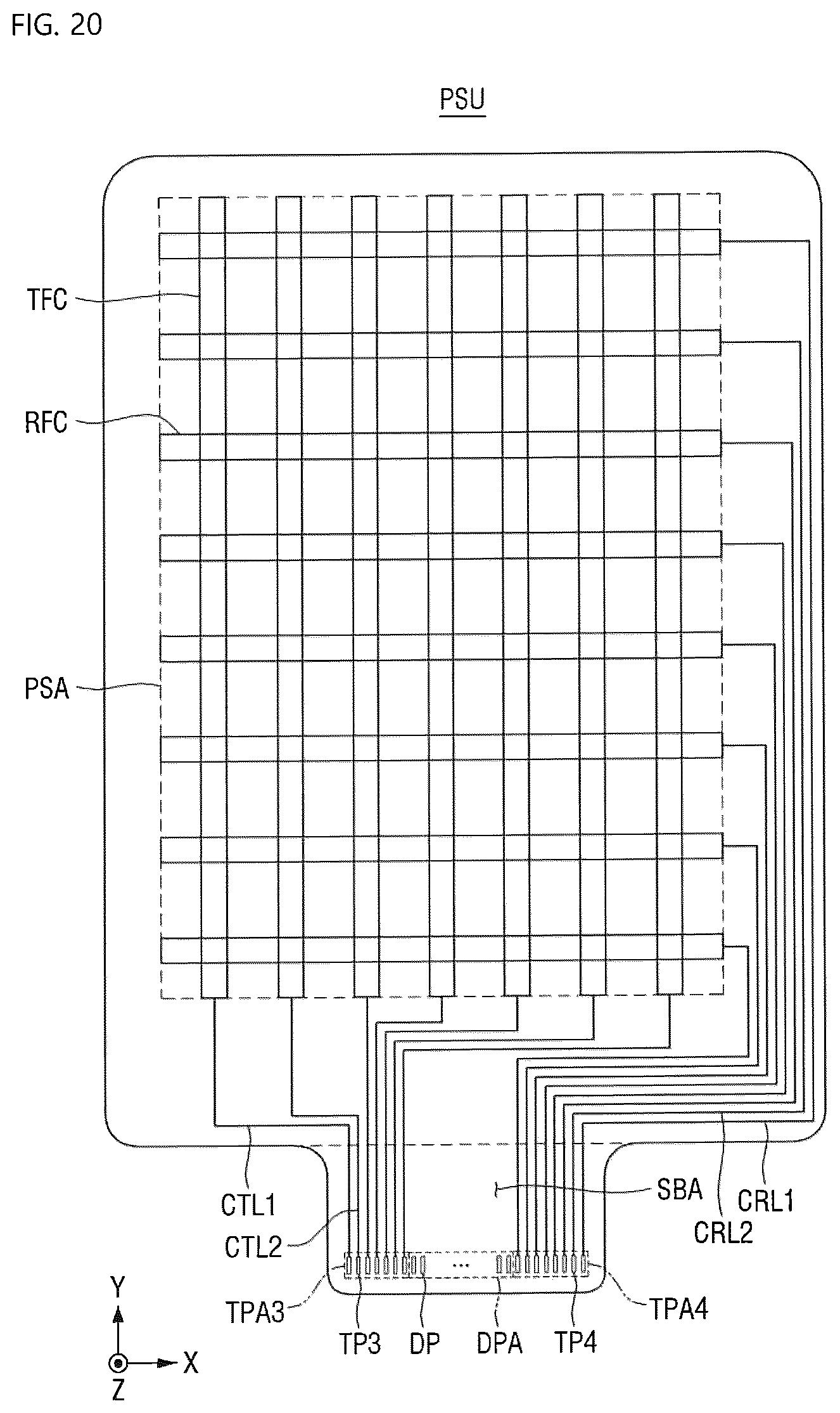 Patent US12613593 Figure 19 – Display device and a touch sensing system including the same