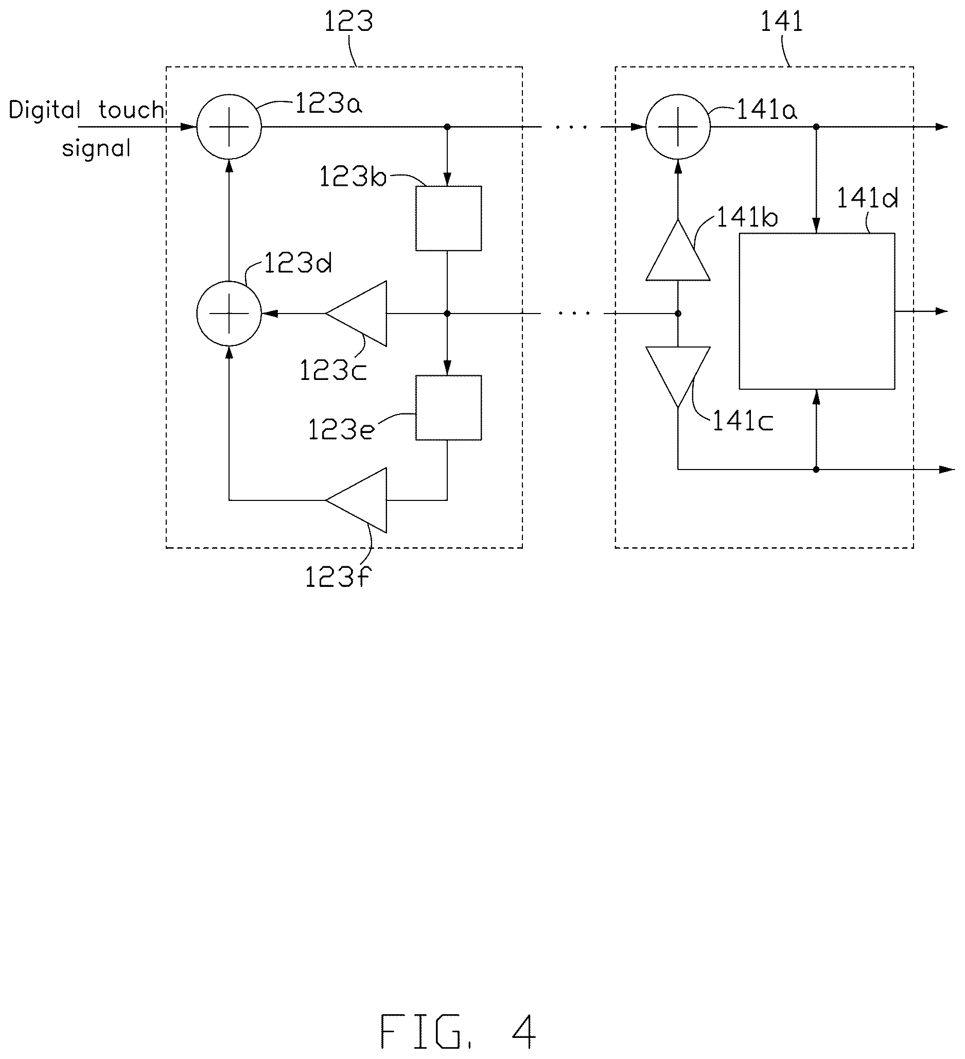 Patent US12613594 Figure 4 – Touch detection circuit and touch device