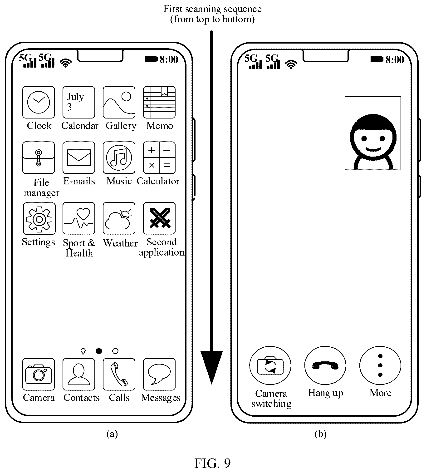 Patent US12613595 Figure 8 – Touch scanning method, touch screen, and electronic device