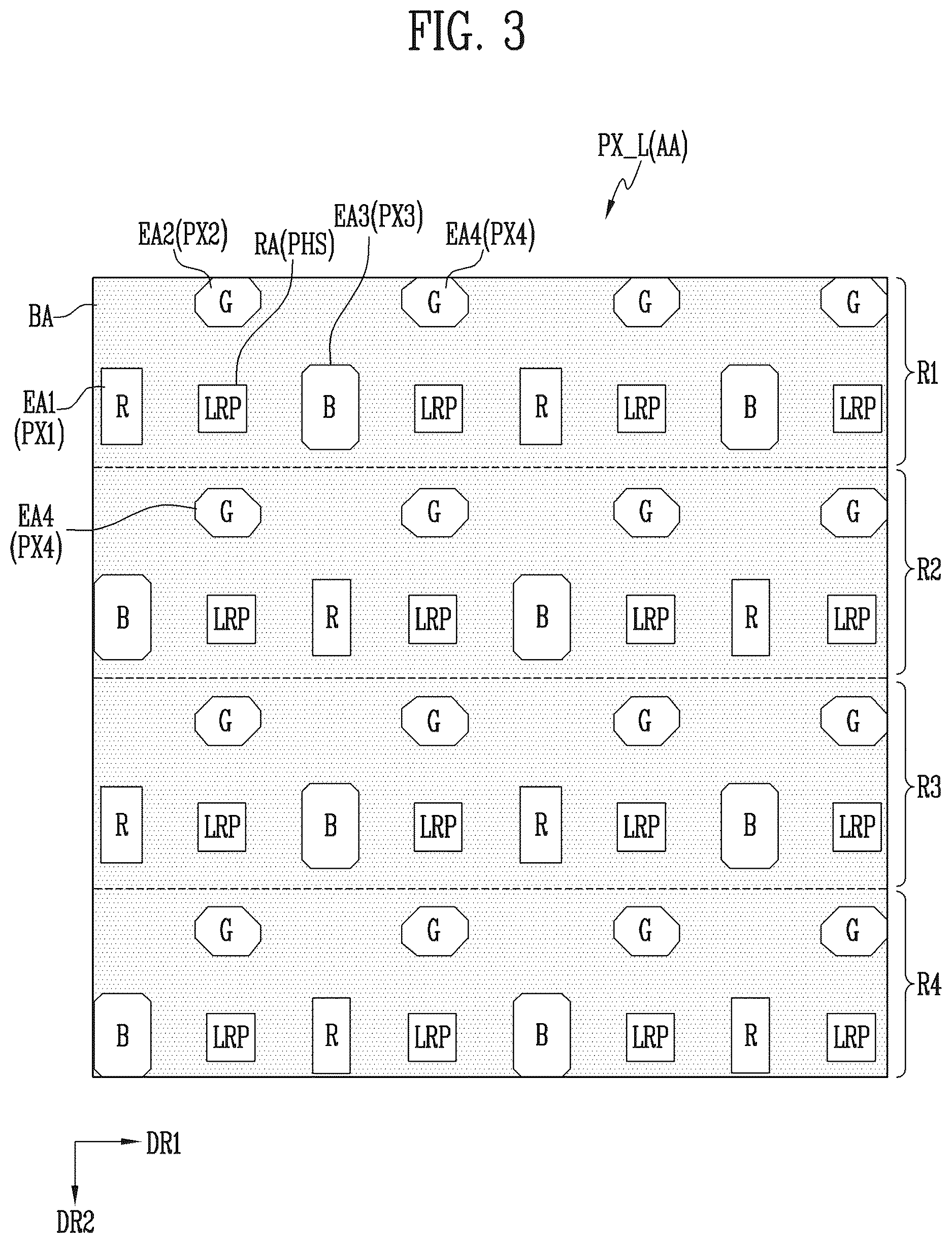Patent US12613600 Figure 3 – Display device including touch sensing layer including conductive pattern