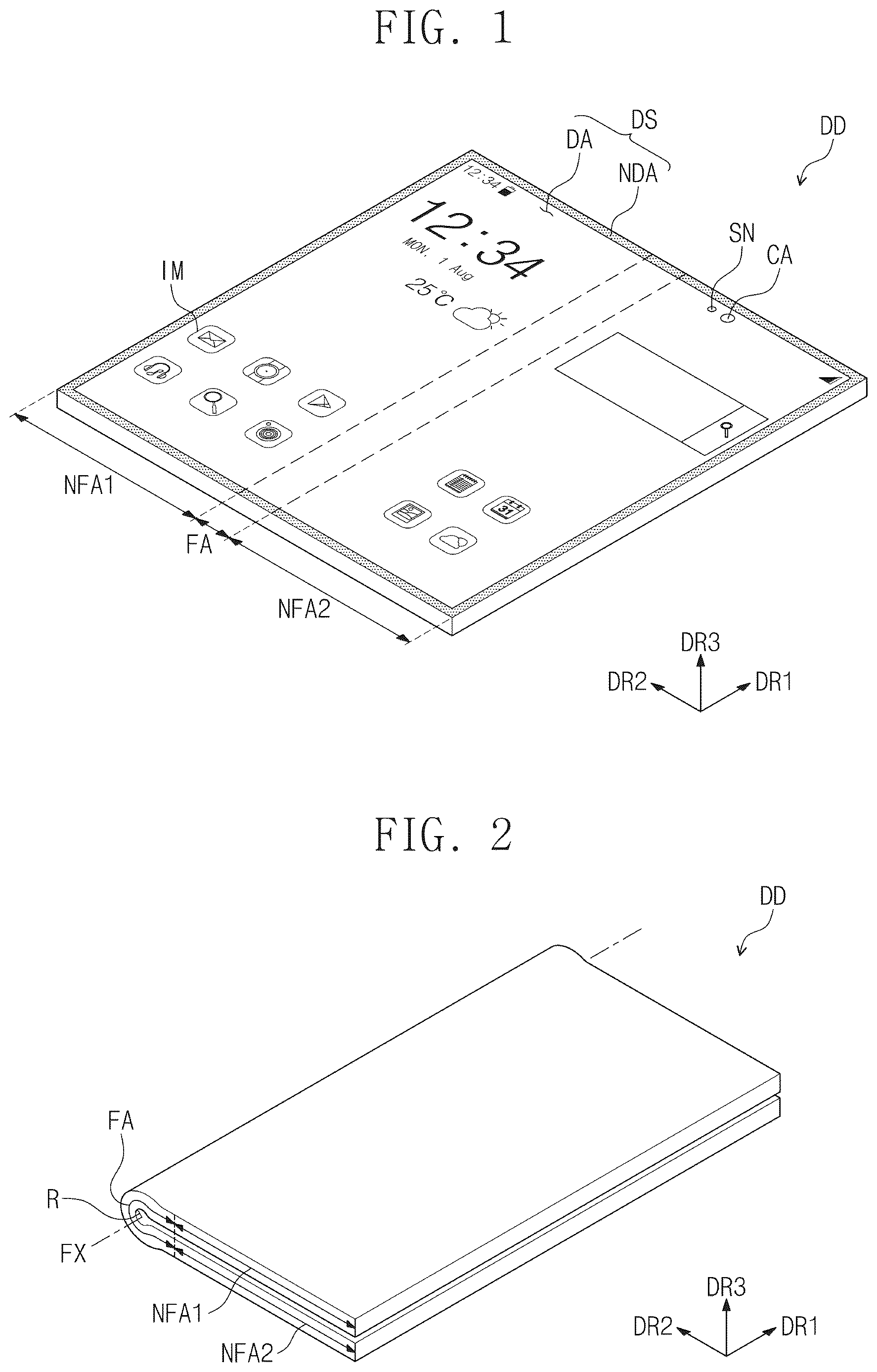 Patent US12613605 Figure 1 – Display device including digitizer with sensing coils