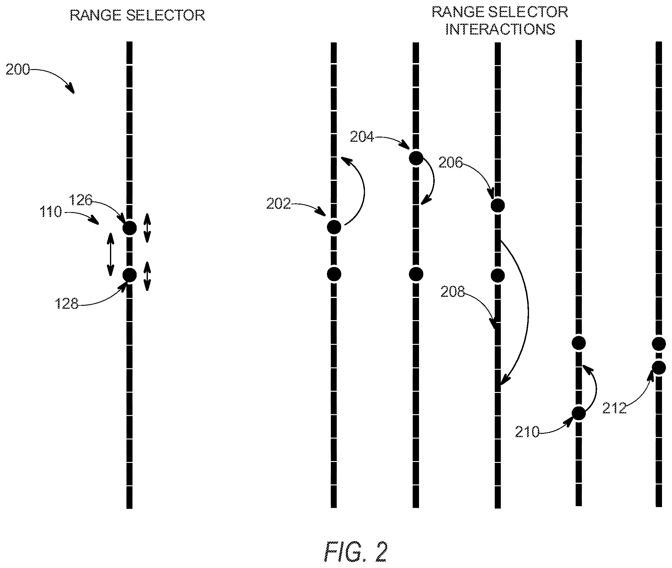 Patent US12613611 Figure 2 – Linear and non-linear range-based plot pane selection
