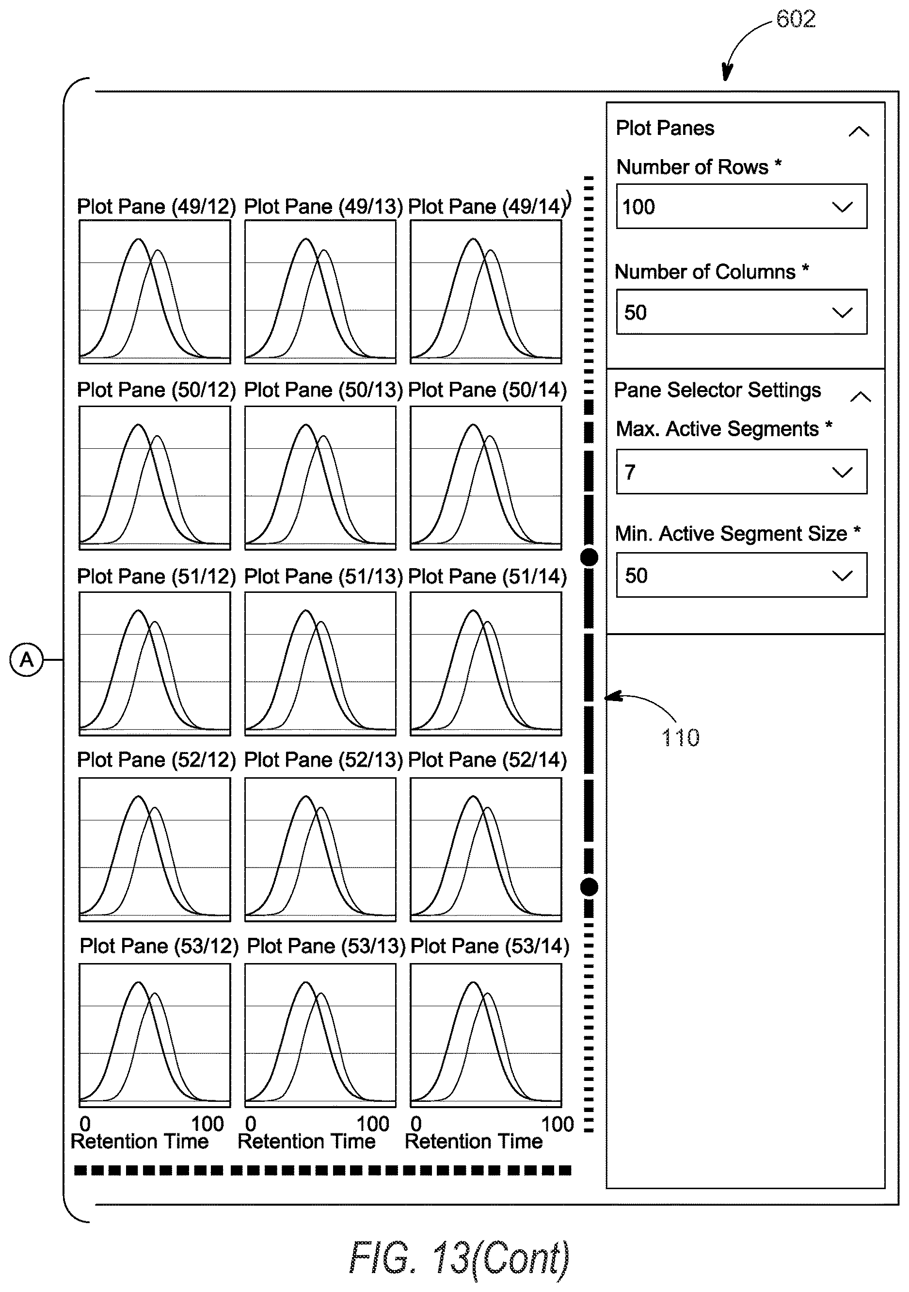 Patent US12613611 Figure 18 – Linear and non-linear range-based plot pane selection