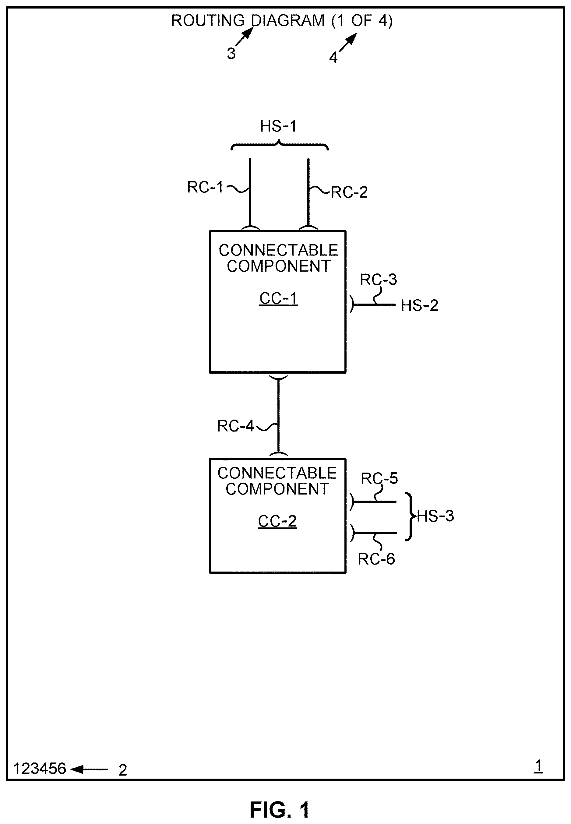 Patent US12613618 Figure 1 – Method and system for displaying multiple routing diagrams