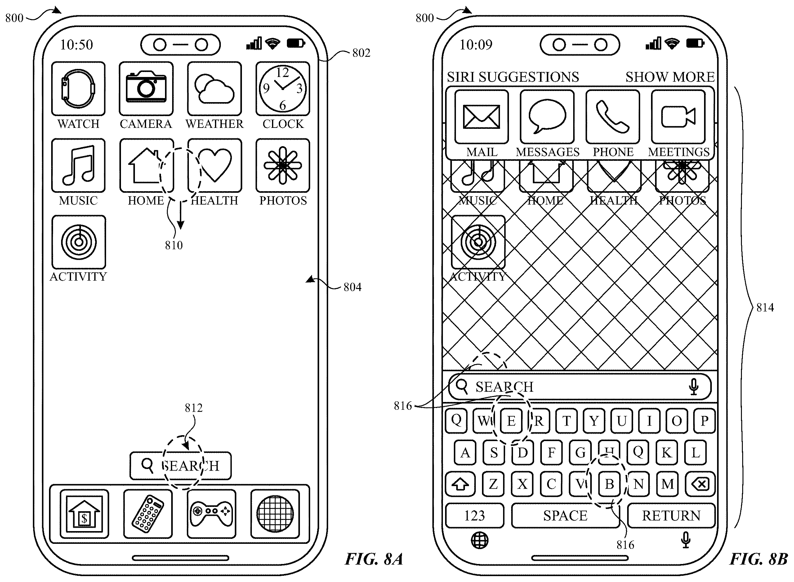Patent US12613621 Figure 13 – Search to application user interface transitions