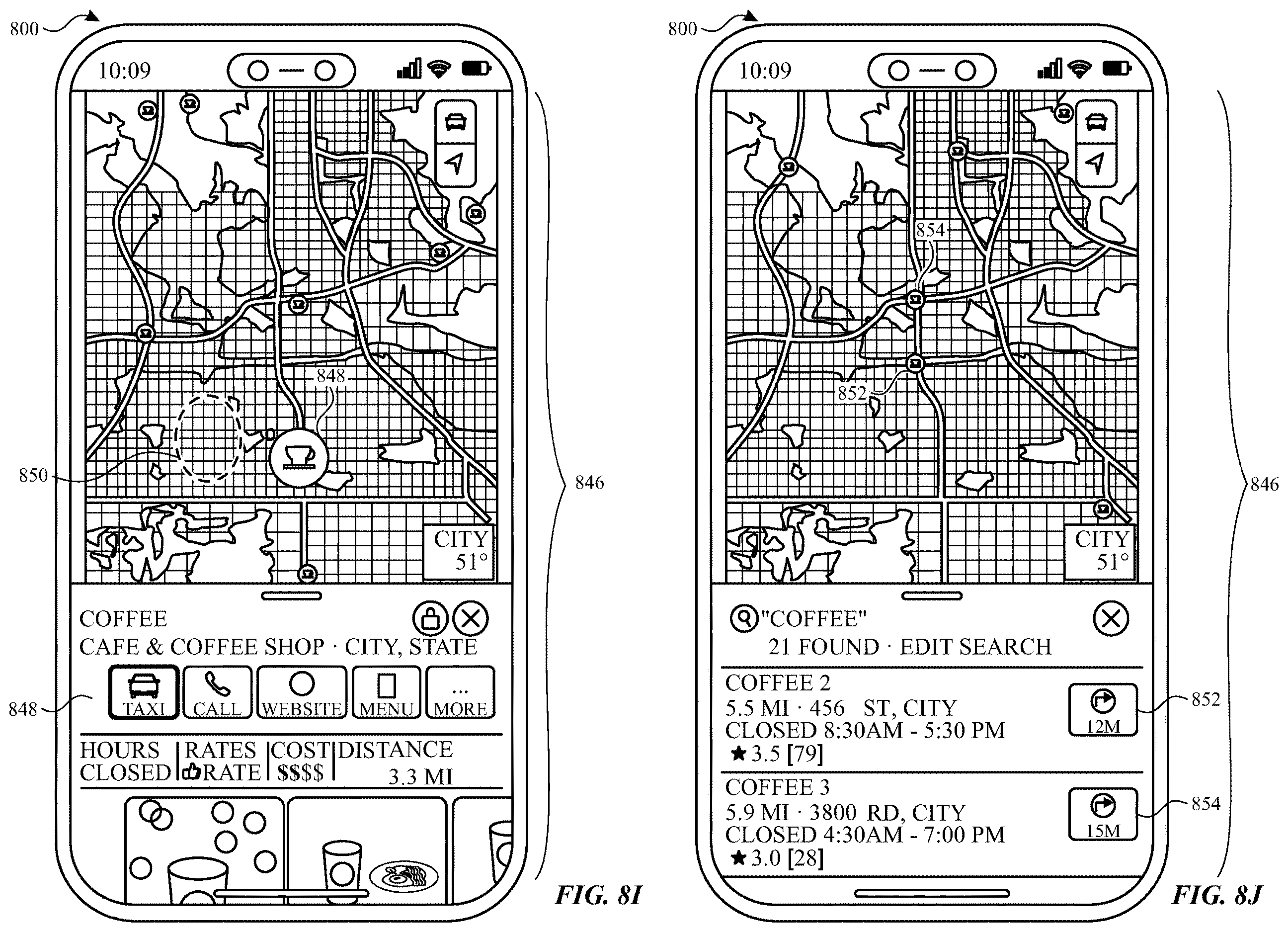 Patent US12613621 Figure 17 – Search to application user interface transitions