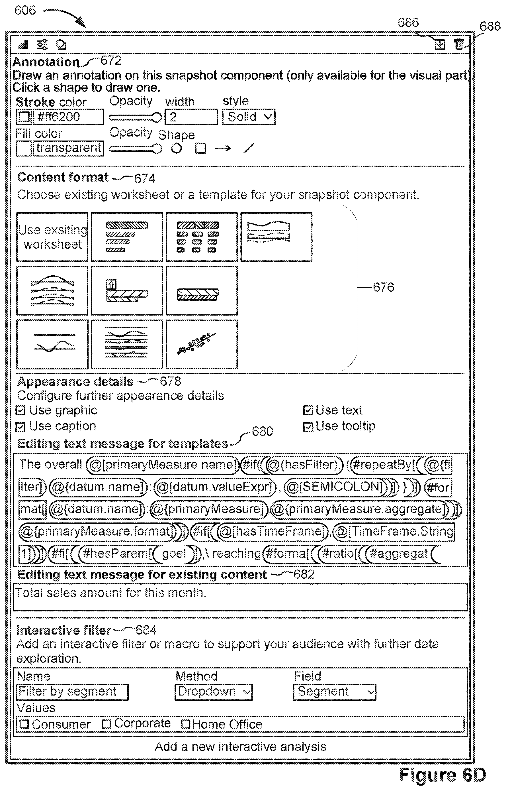 Patent US12613625 Figure 12 – Retargeting dashboard content as interactive data snapshots for collaboration platforms