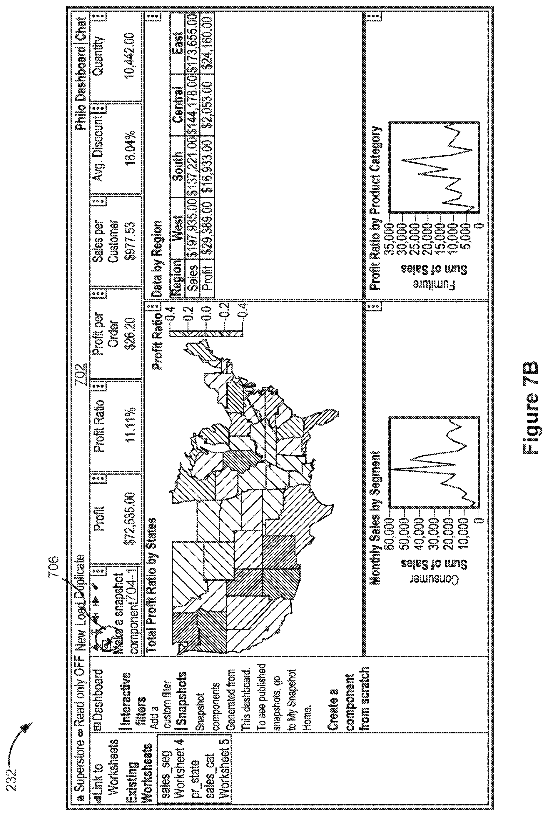 Patent US12613625 Figure 14 – Retargeting dashboard content as interactive data snapshots for collaboration platforms