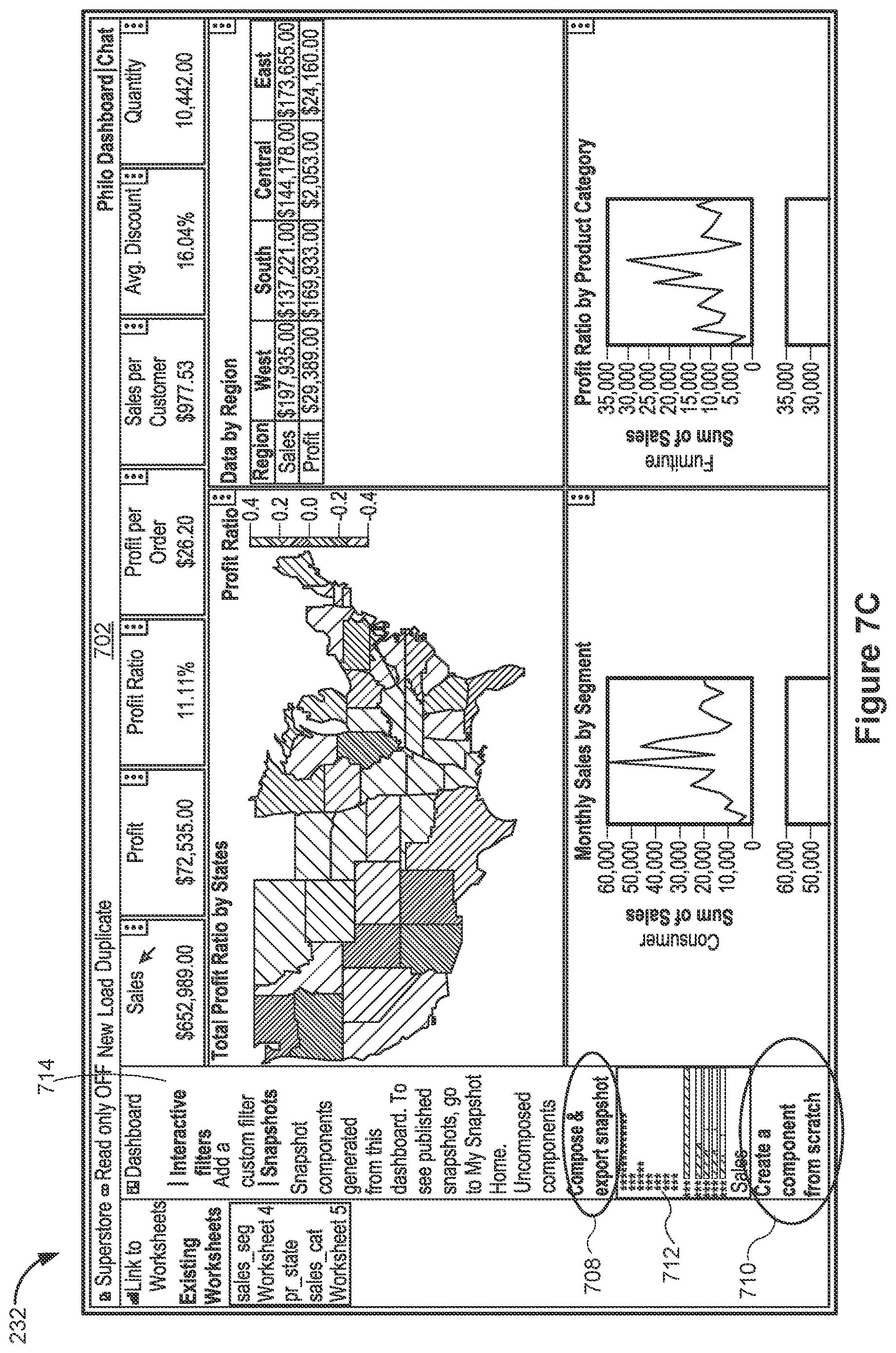 Patent US12613625 Figure 15 – Retargeting dashboard content as interactive data snapshots for collaboration platforms