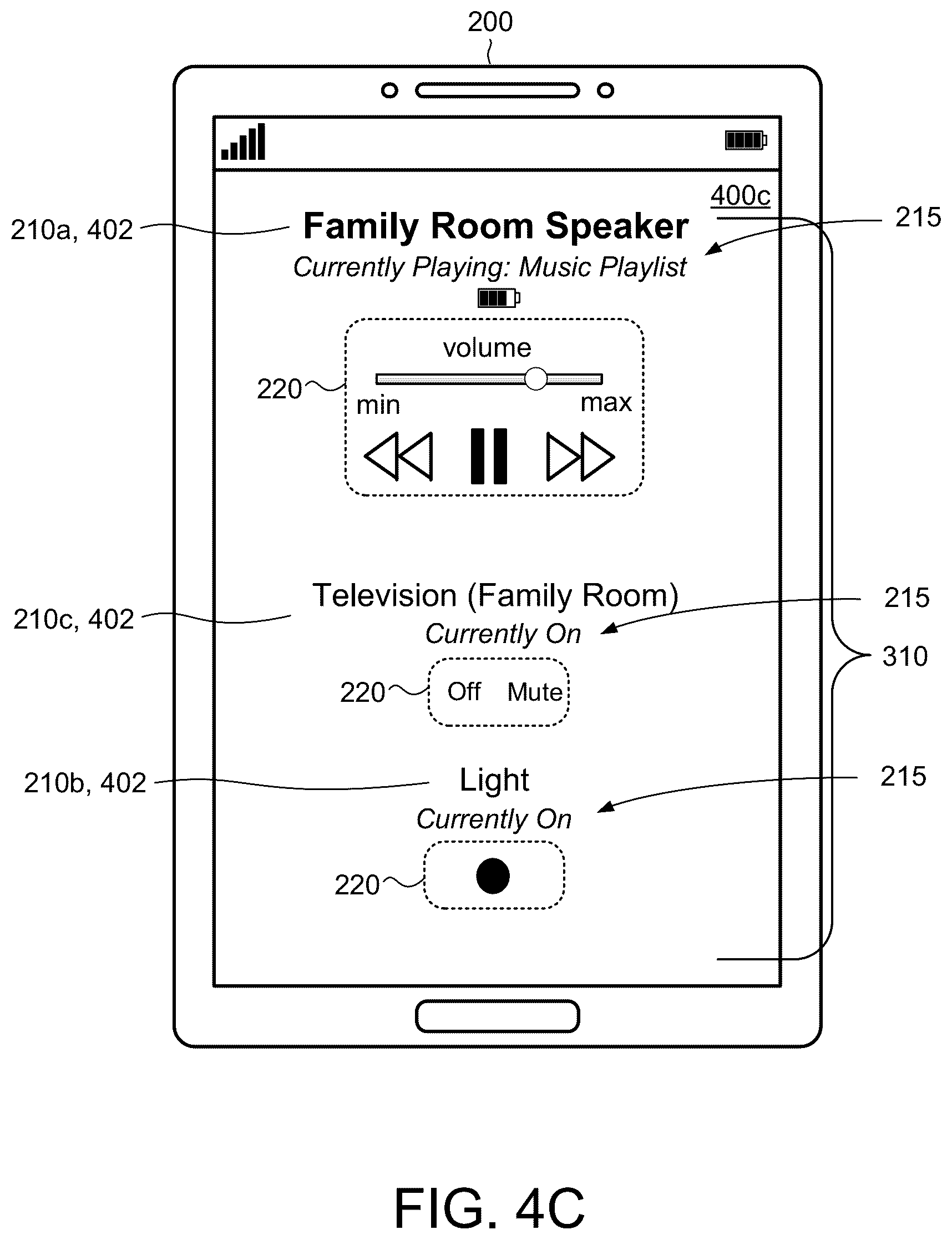 Patent US12613626 Figure 8 – Proximity-based controls on a second device