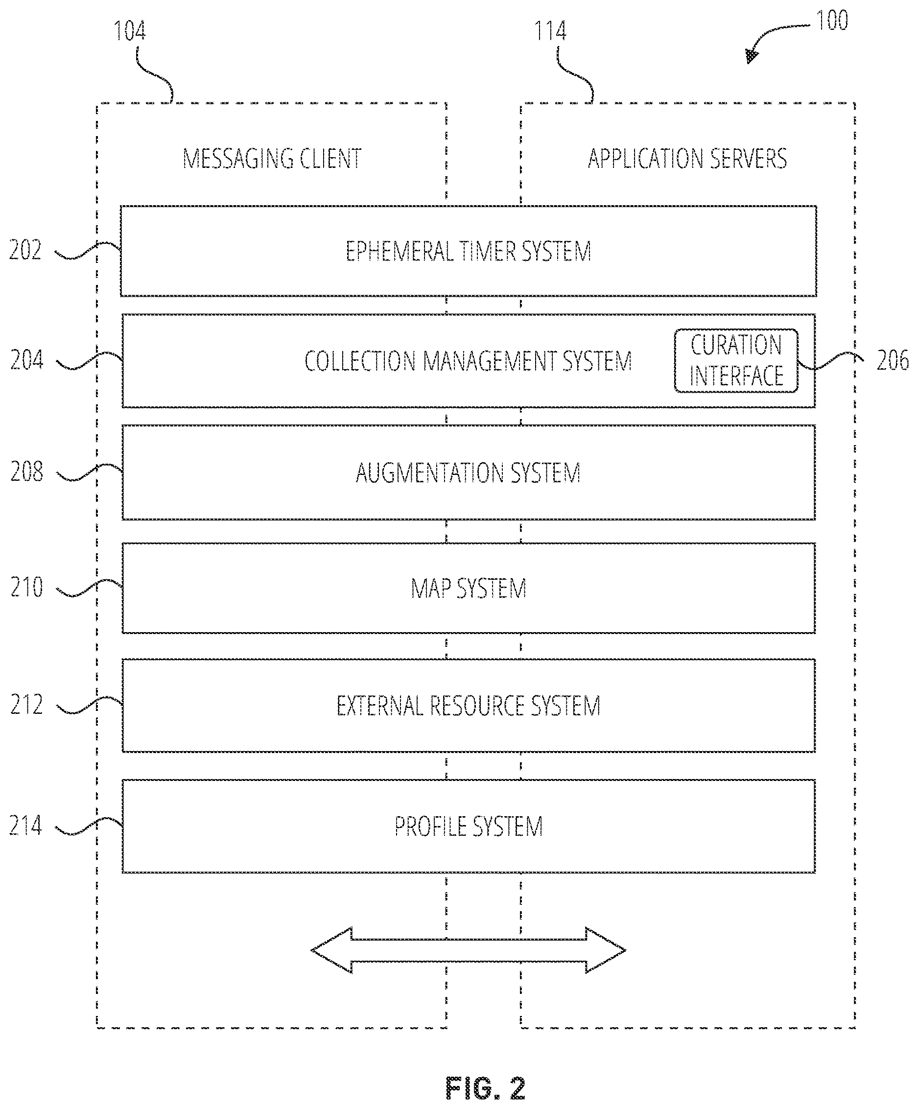 Patent US12613628 Figure 2 – Providing a reply interface for a media content item within a messaging system