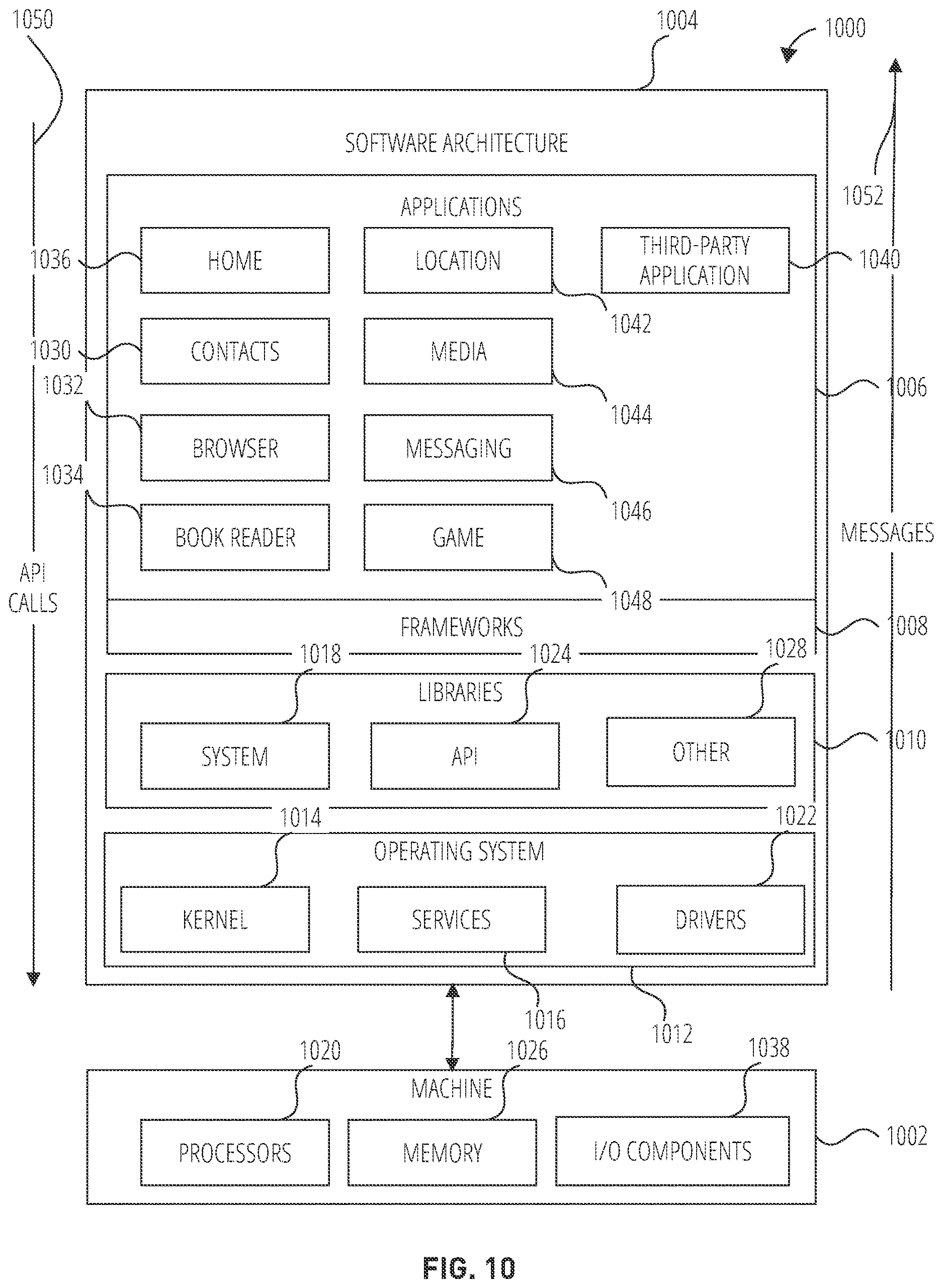 Patent US12613628 Figure 10 – Providing a reply interface for a media content item within a messaging system