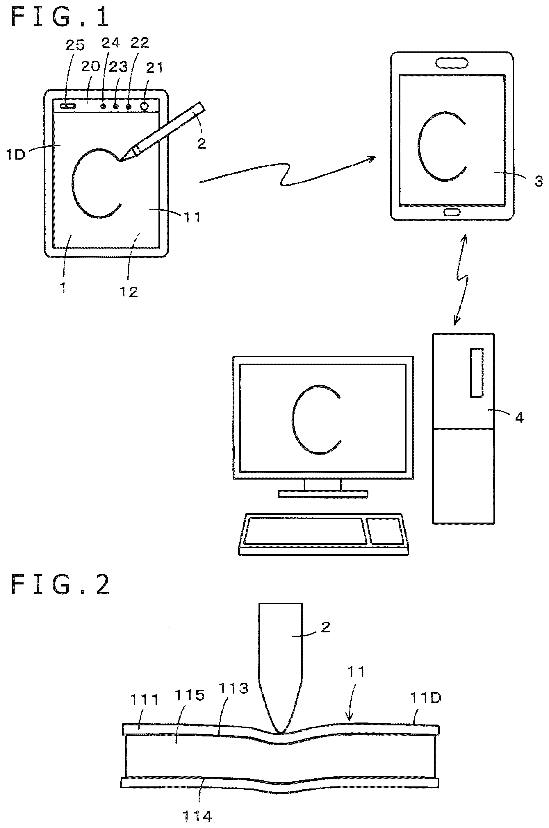 Patent US12613629 Figure 1 – Handwriting input device