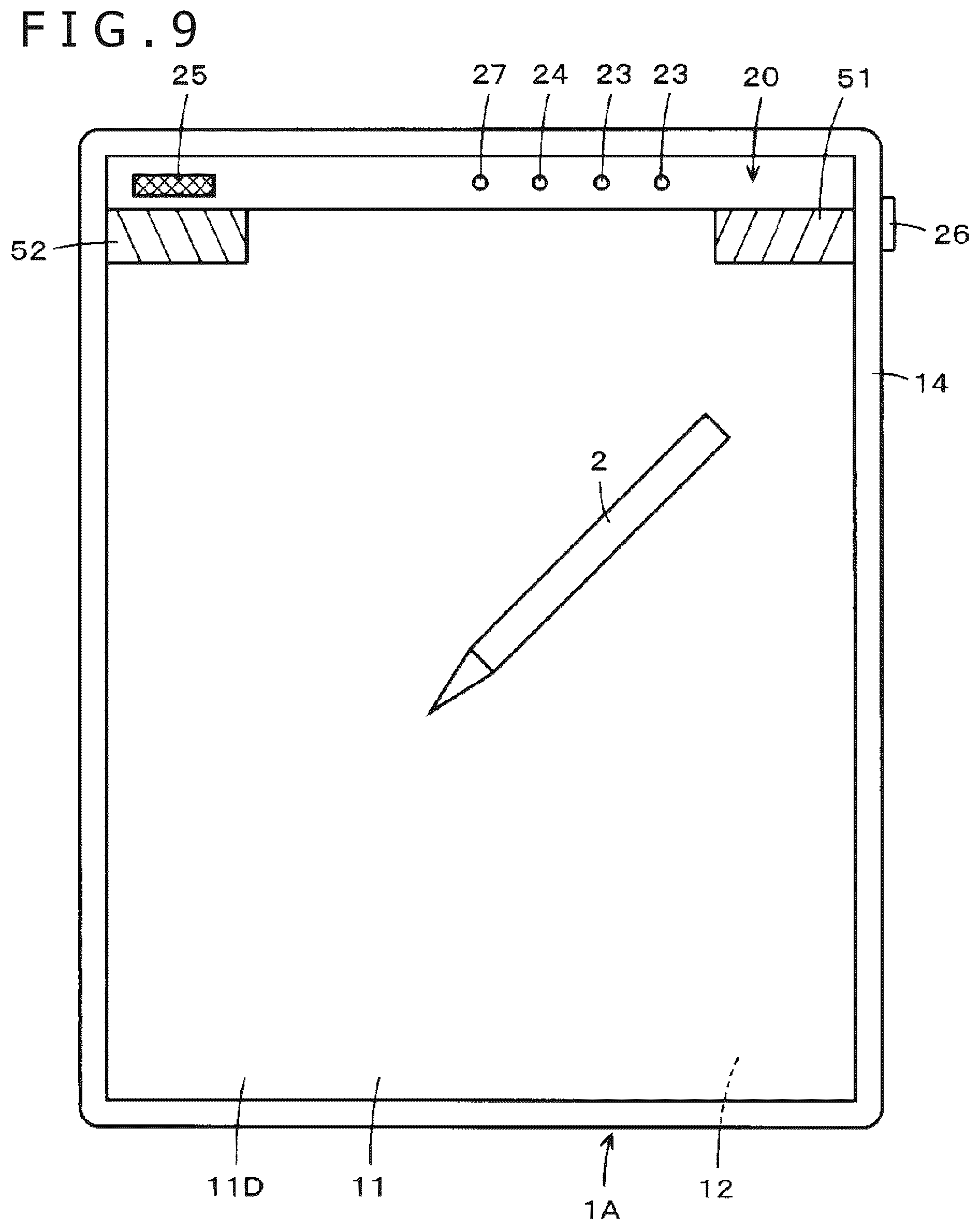 Patent US12613629 Figure 8 – Handwriting input device
