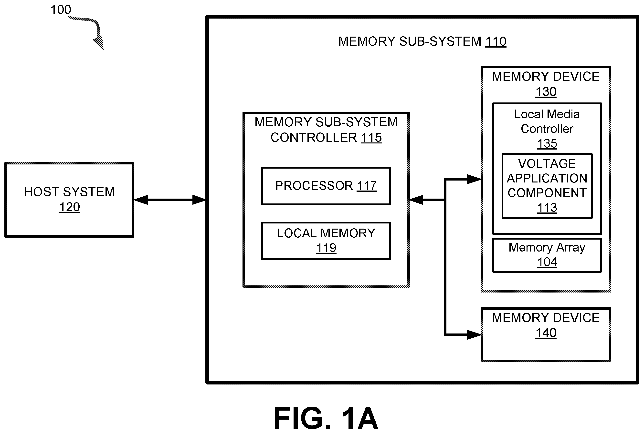 Patent US12613653 Figure 1 – Low pass through voltage on lower tier wordlines for read disturb improvement