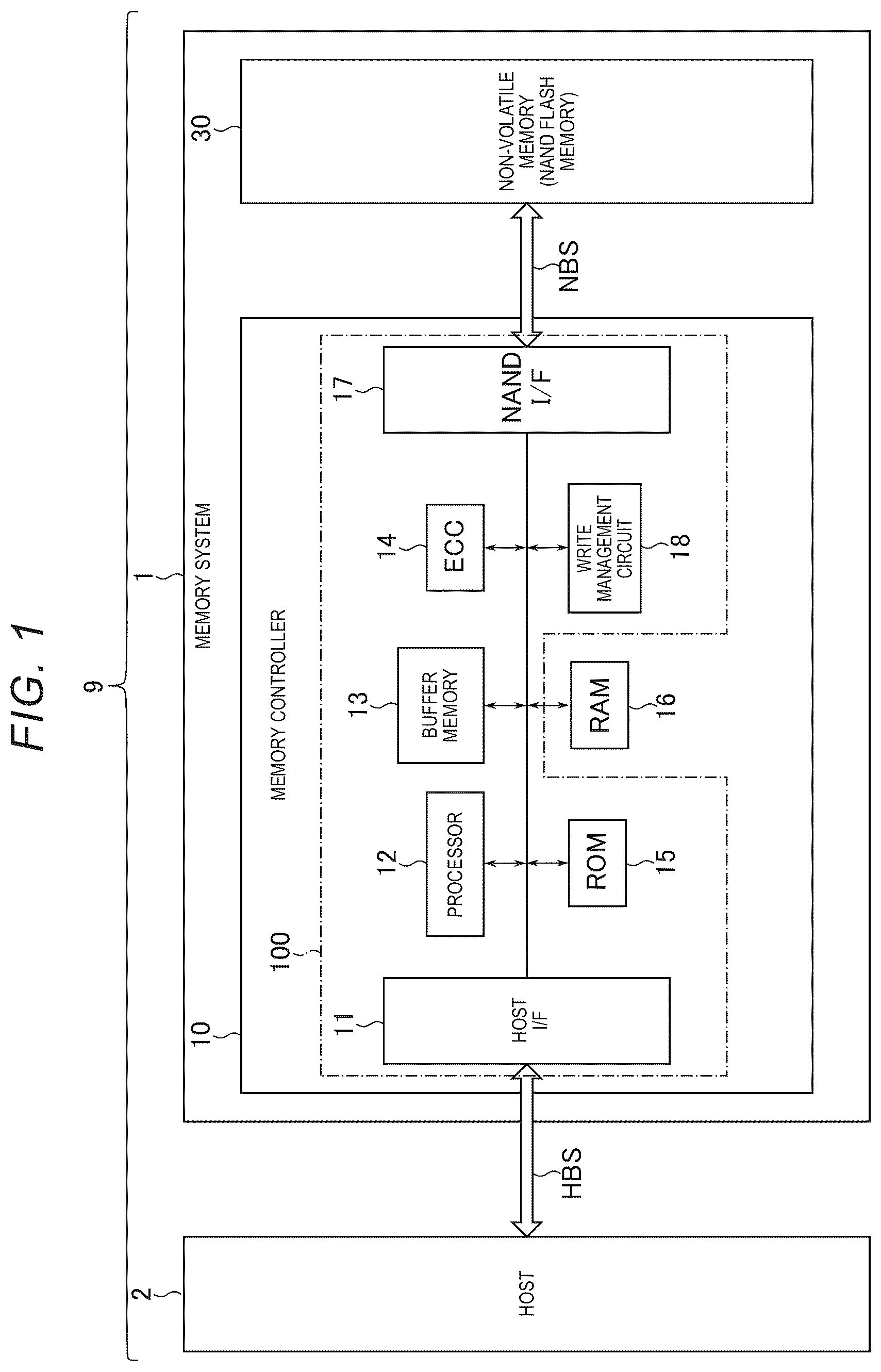 Patent US12613661 Figure 1 – Memory system and memory device