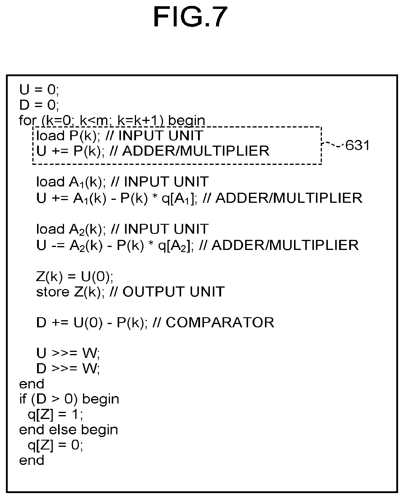 Patent US12613677 Figure 7 – Arithmetic device and method