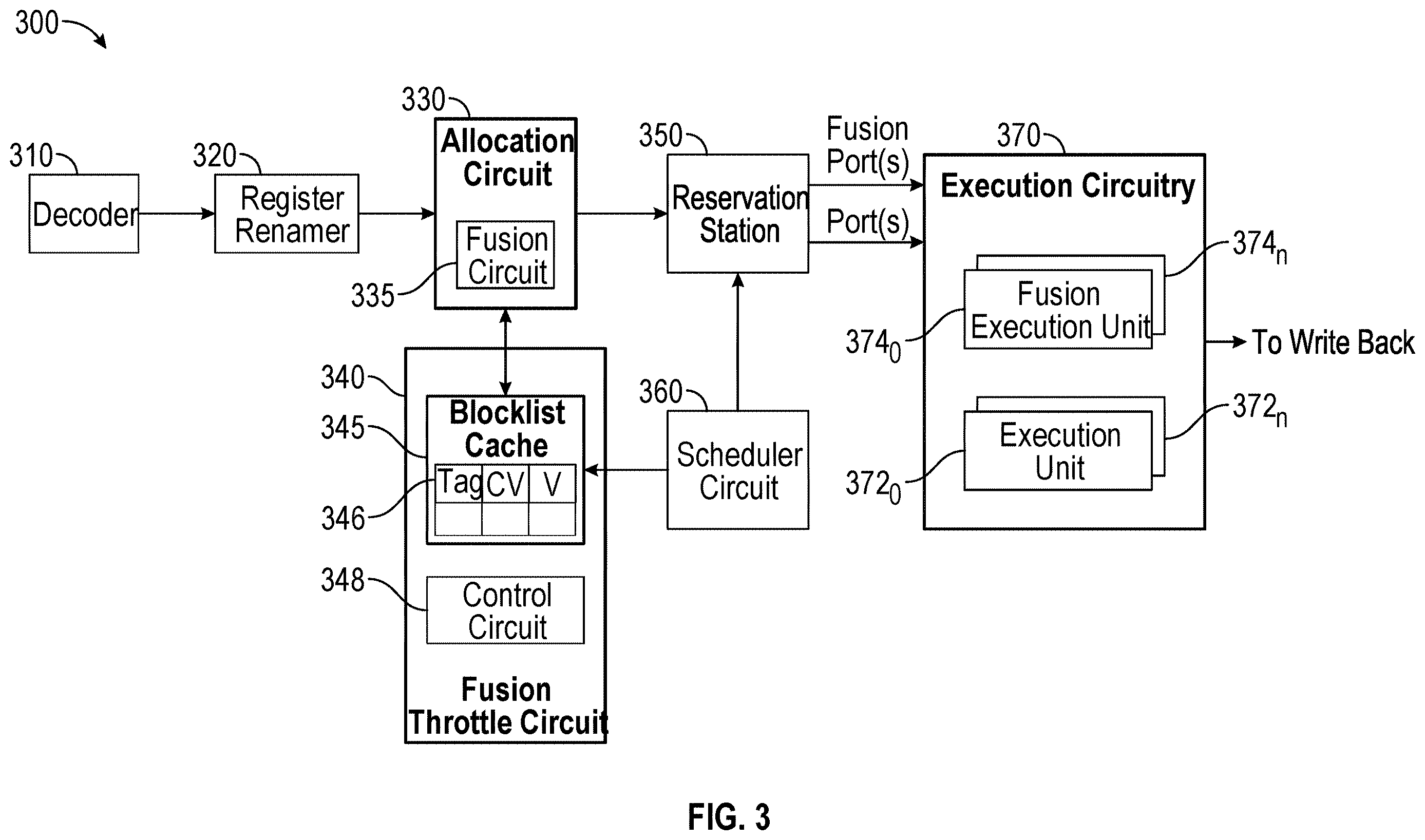 Patent US12613696 Figure 3 – System, apparatus and method for throttling fusion of micro-operations in a processor