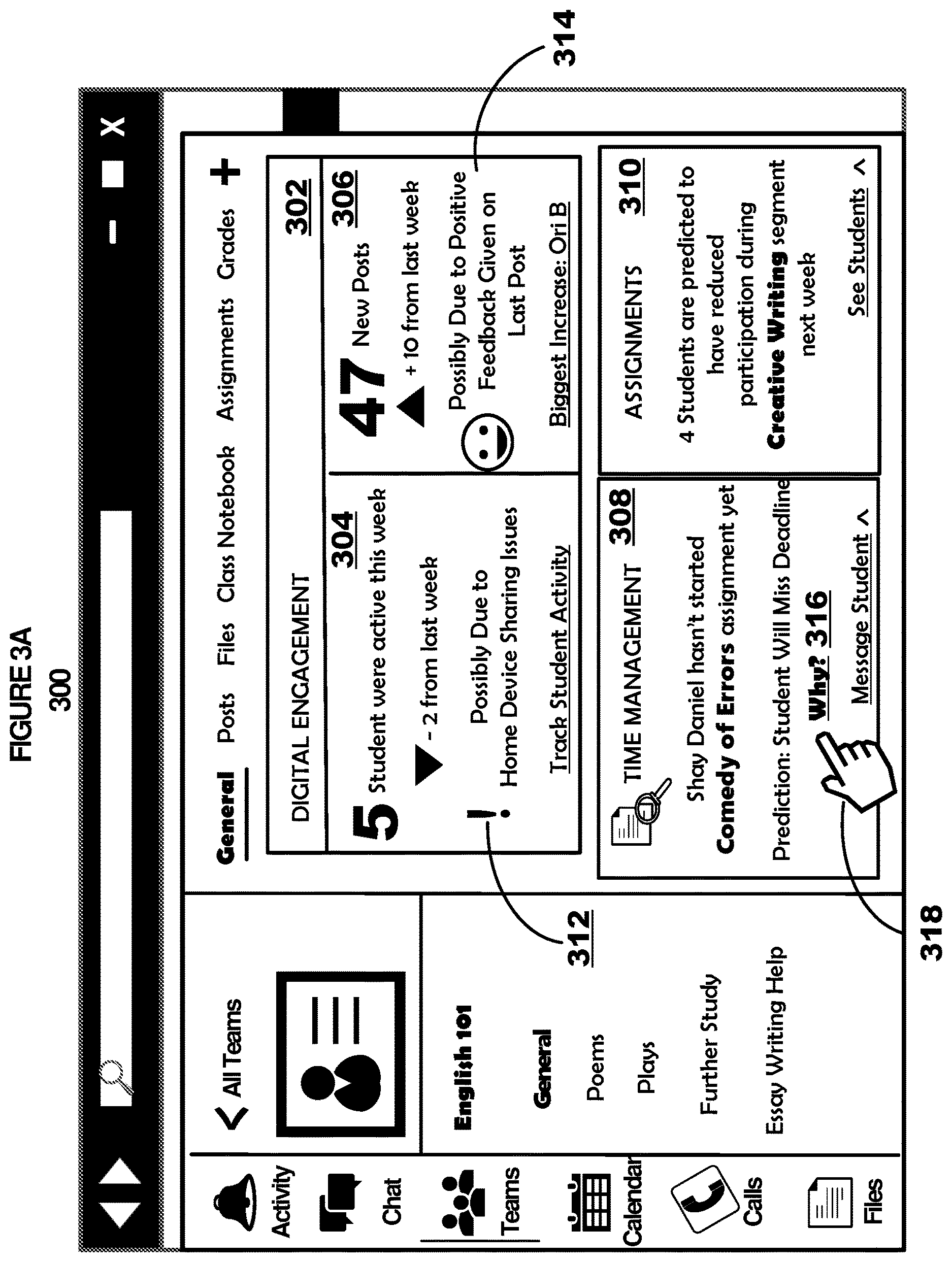 Patent US12613710 Figure 5 – Automated generation of early warning predictive insights about users