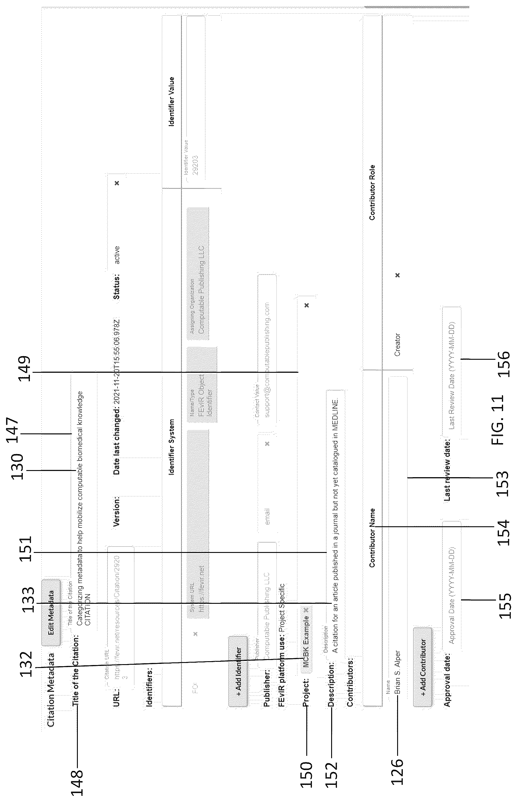 Patent US12613712 Figure 11 – System and method to support human data entry and conversion to expression in intermediate form for research knowledge