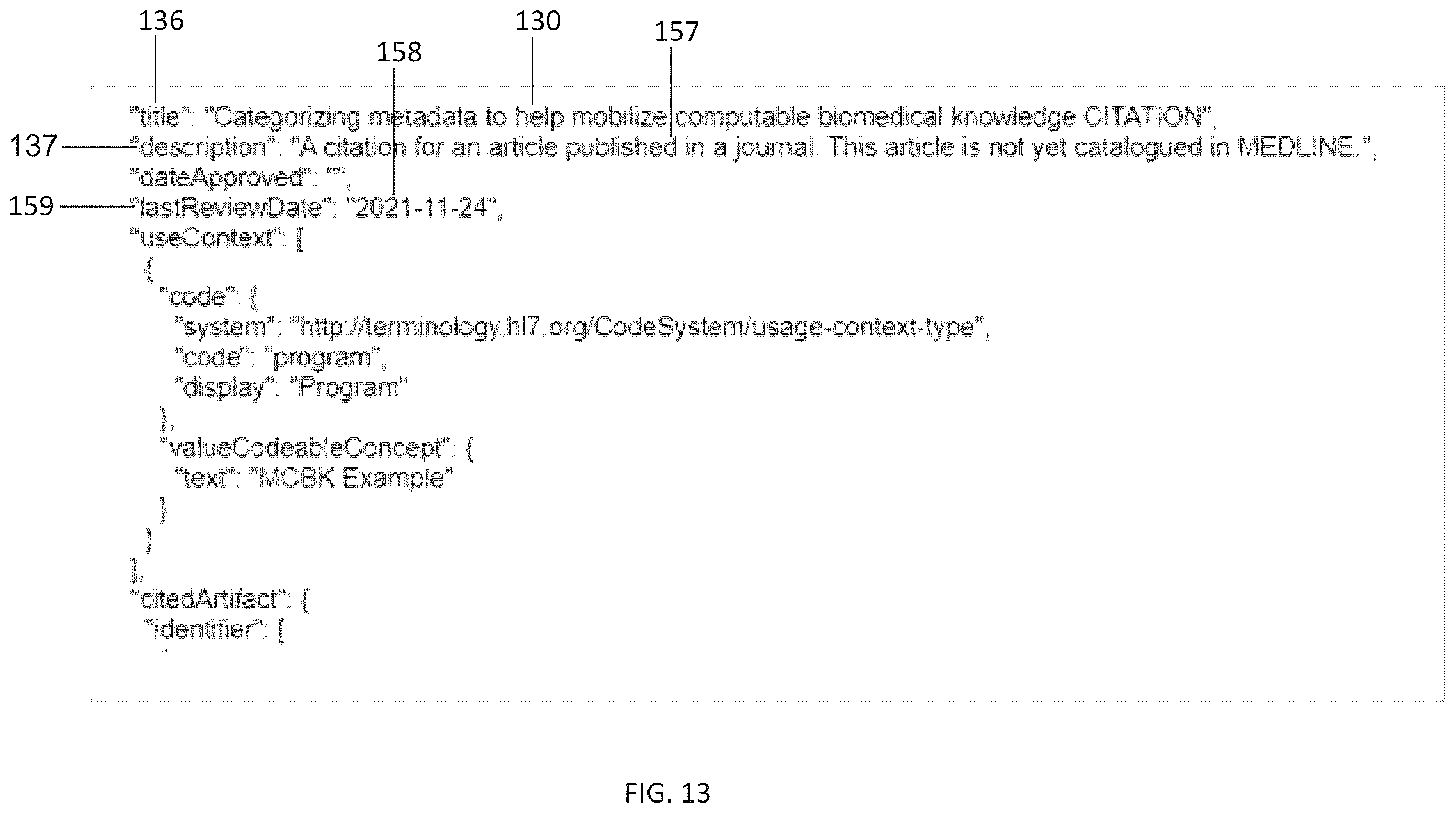 Patent US12613712 Figure 13 – System and method to support human data entry and conversion to expression in intermediate form for research knowledge