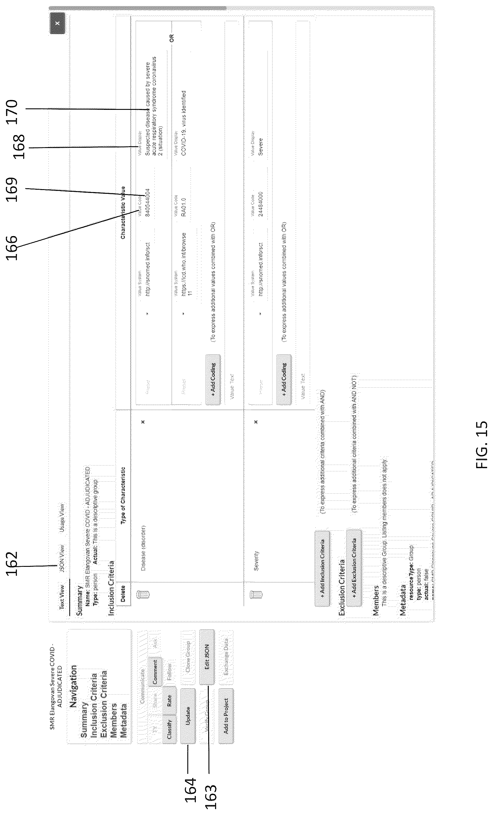 Patent US12613712 Figure 15 – System and method to support human data entry and conversion to expression in intermediate form for research knowledge