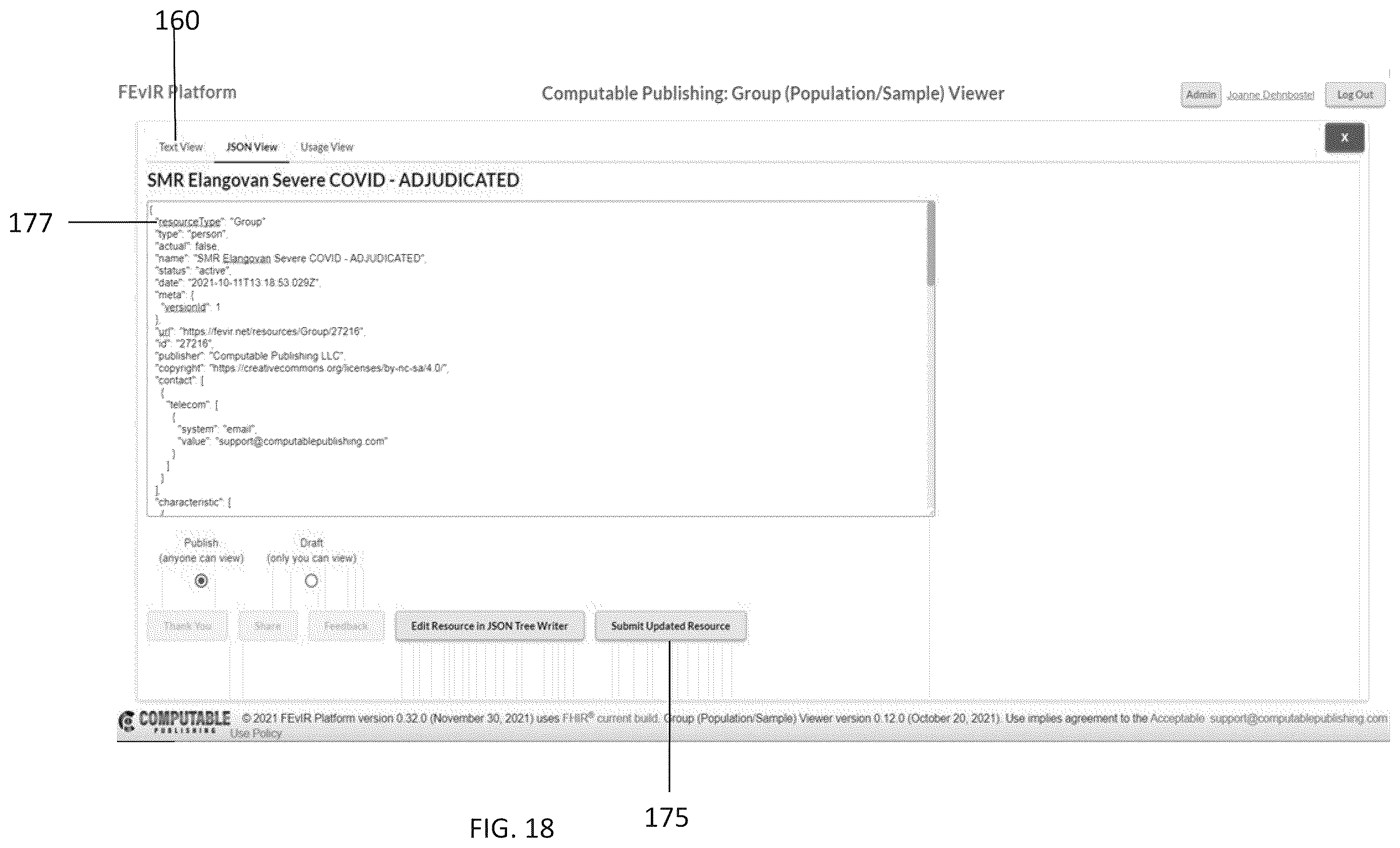 Patent US12613712 Figure 18 – System and method to support human data entry and conversion to expression in intermediate form for research knowledge